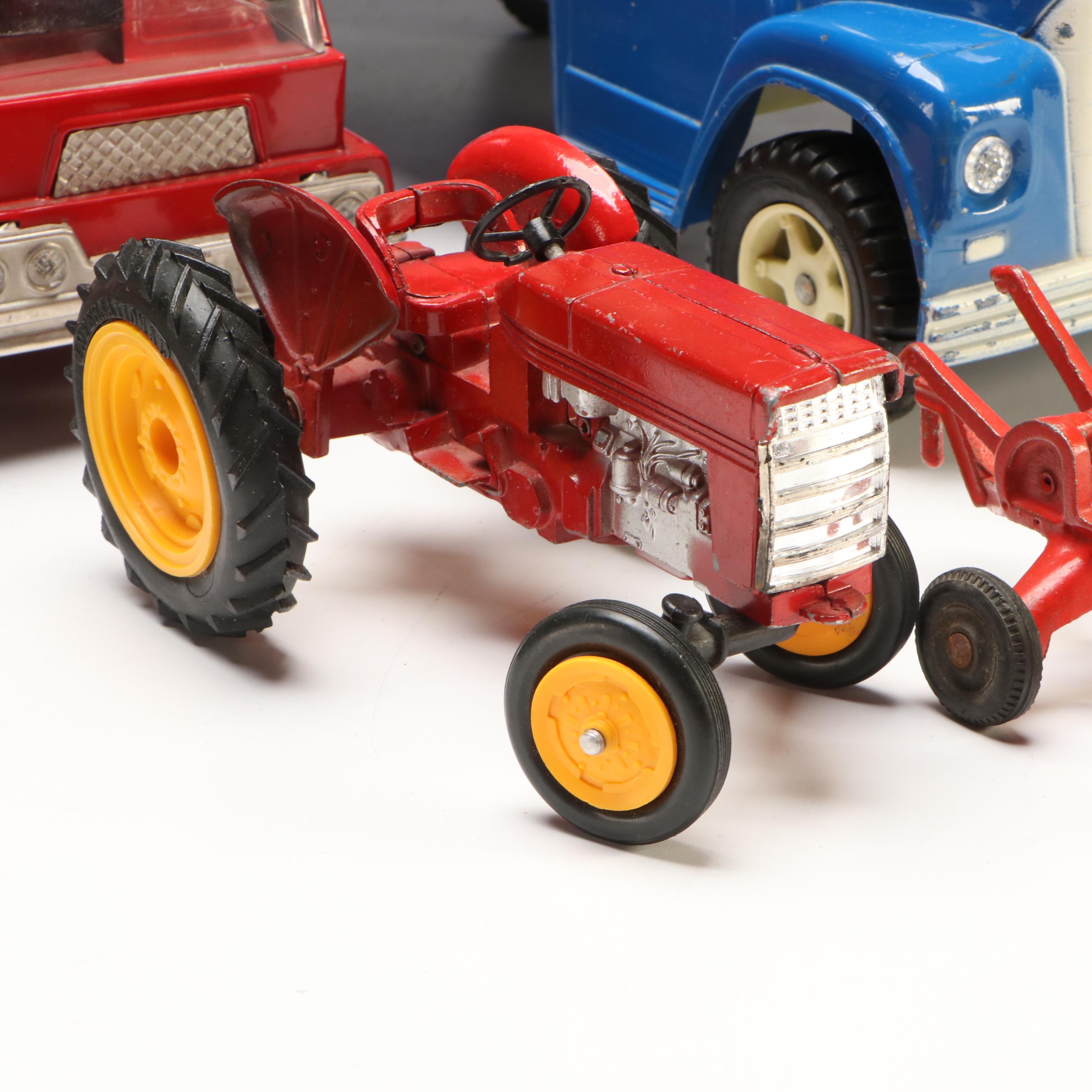 Ertl Box Truck with Tonka, Structo and More Vintage Diecast Vehicles