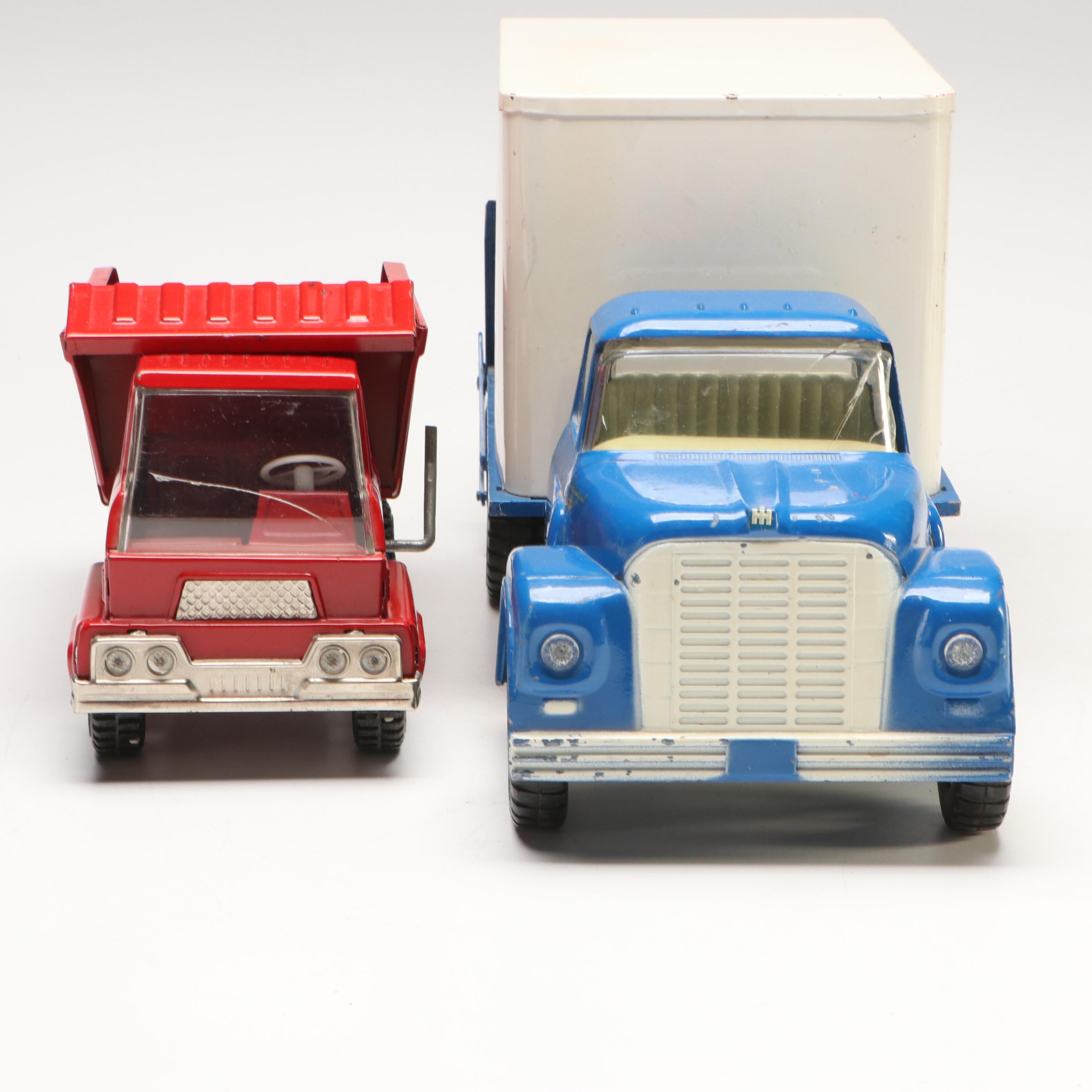 Ertl Box Truck with Tonka, Structo and More Vintage Diecast Vehicles