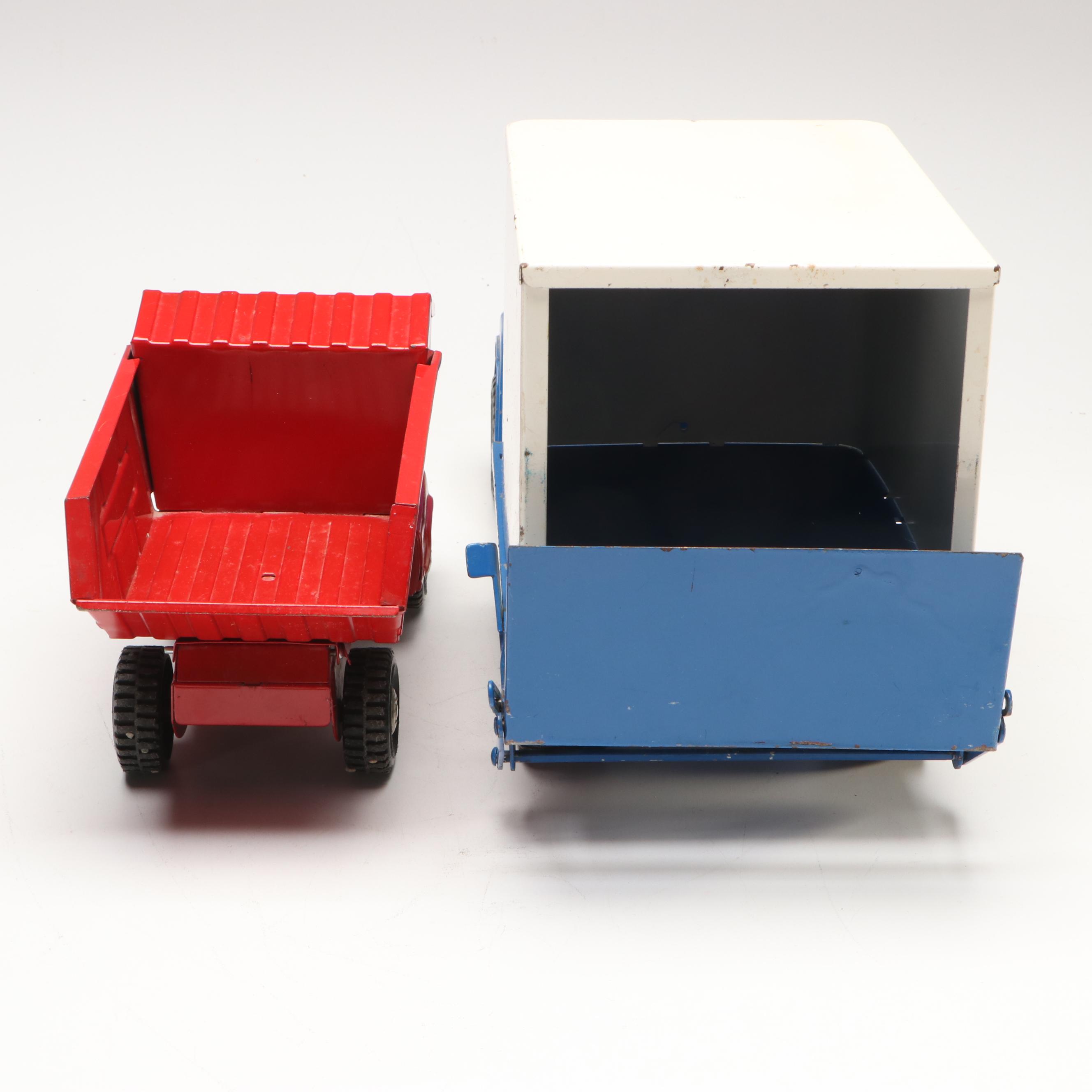 Ertl Box Truck with Tonka, Structo and More Vintage Diecast Vehicles