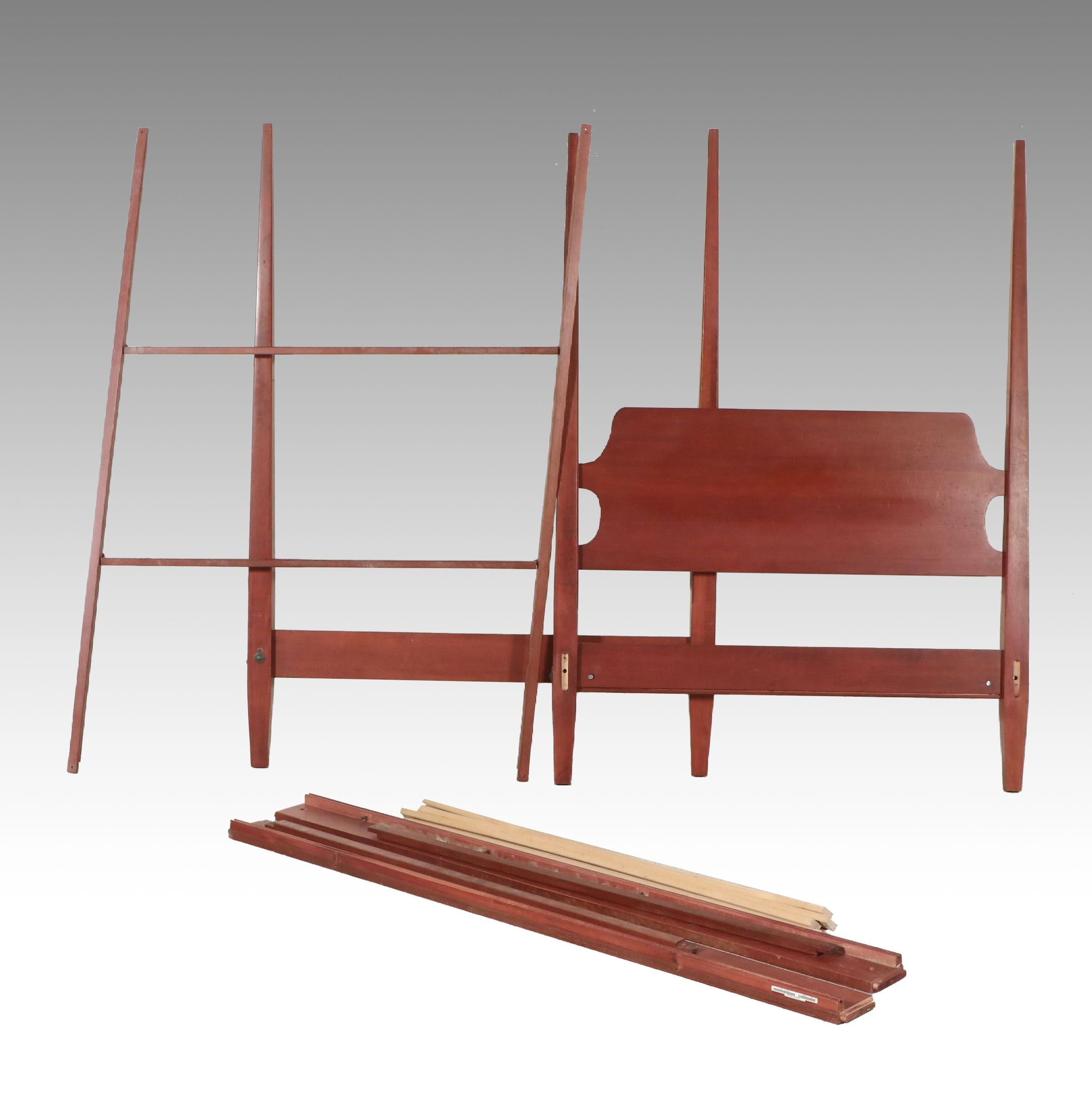 Ethan Allen Shaker Style Cherry Canopy Bed Frame