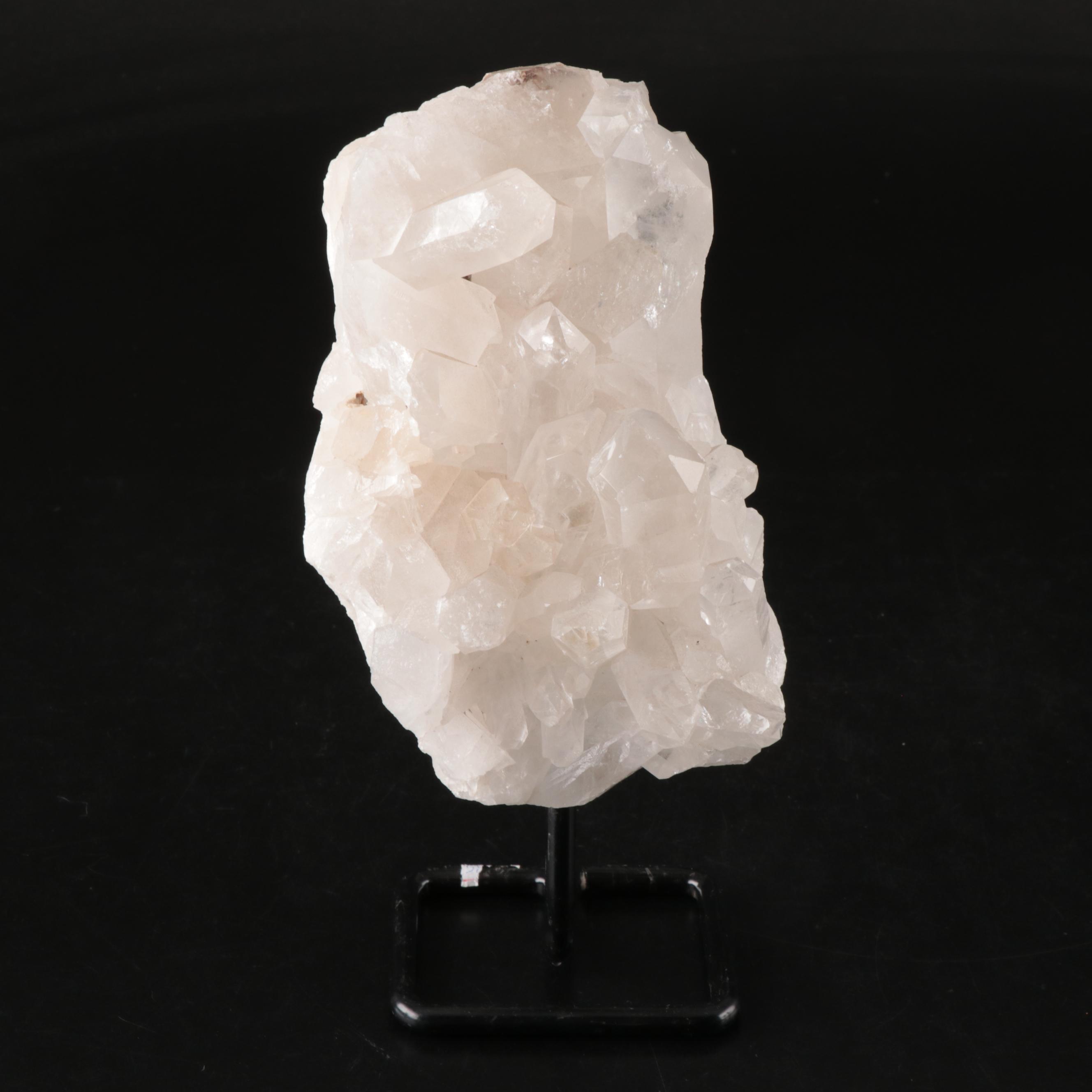 Natural Quartz Clusters on Display Stands