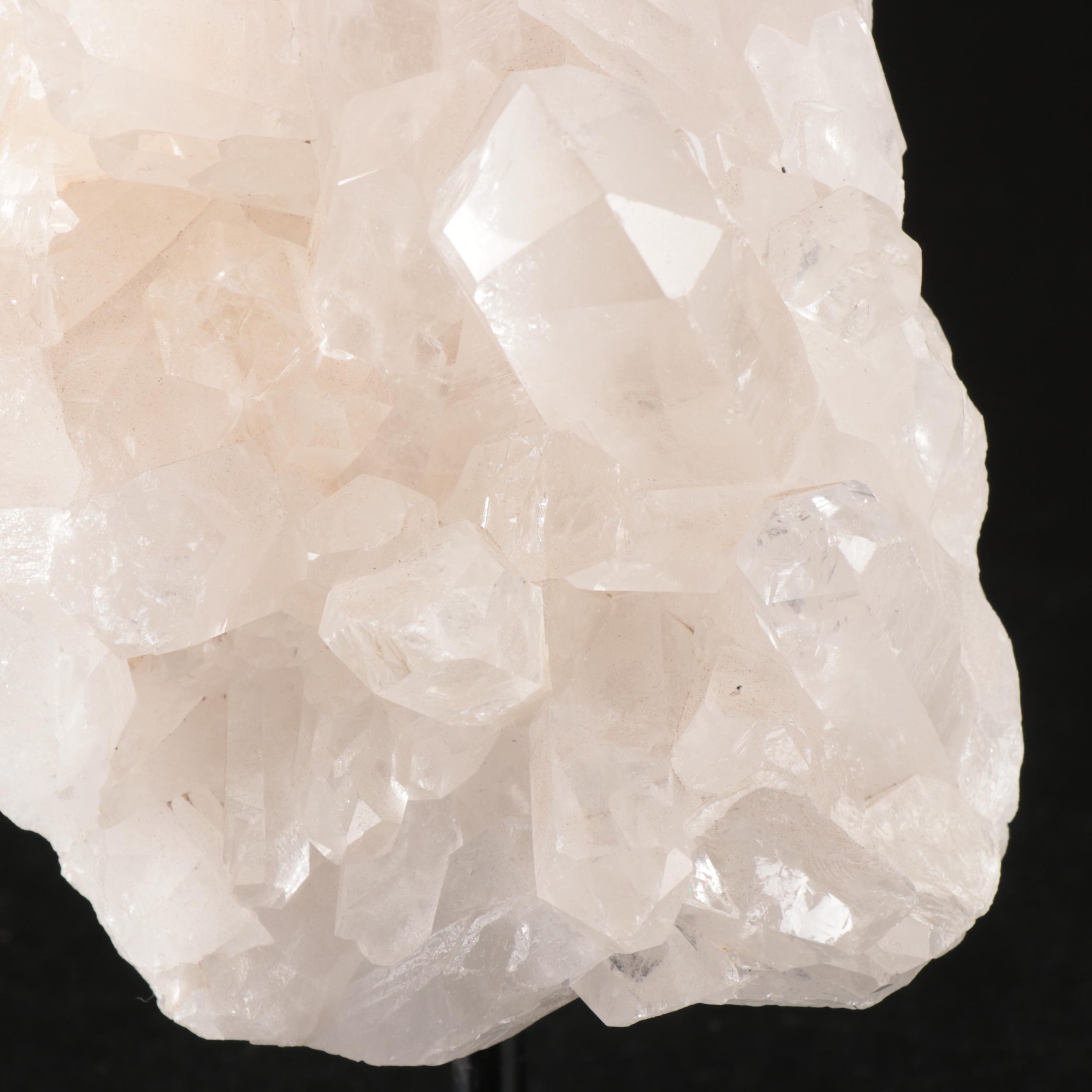 Natural Quartz Clusters on Display Stands
