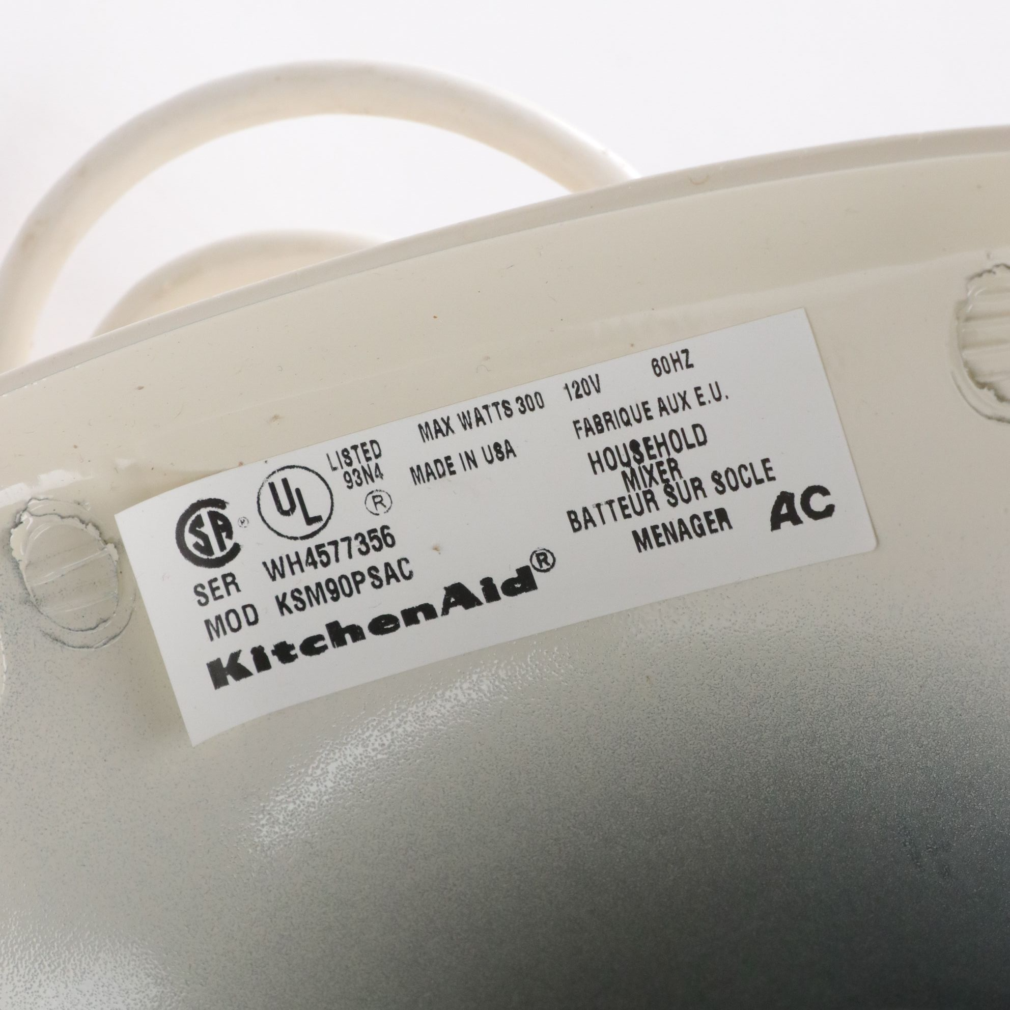 KitchenAid Ultra Power 4.5 Quart Stand Mixer in Cream