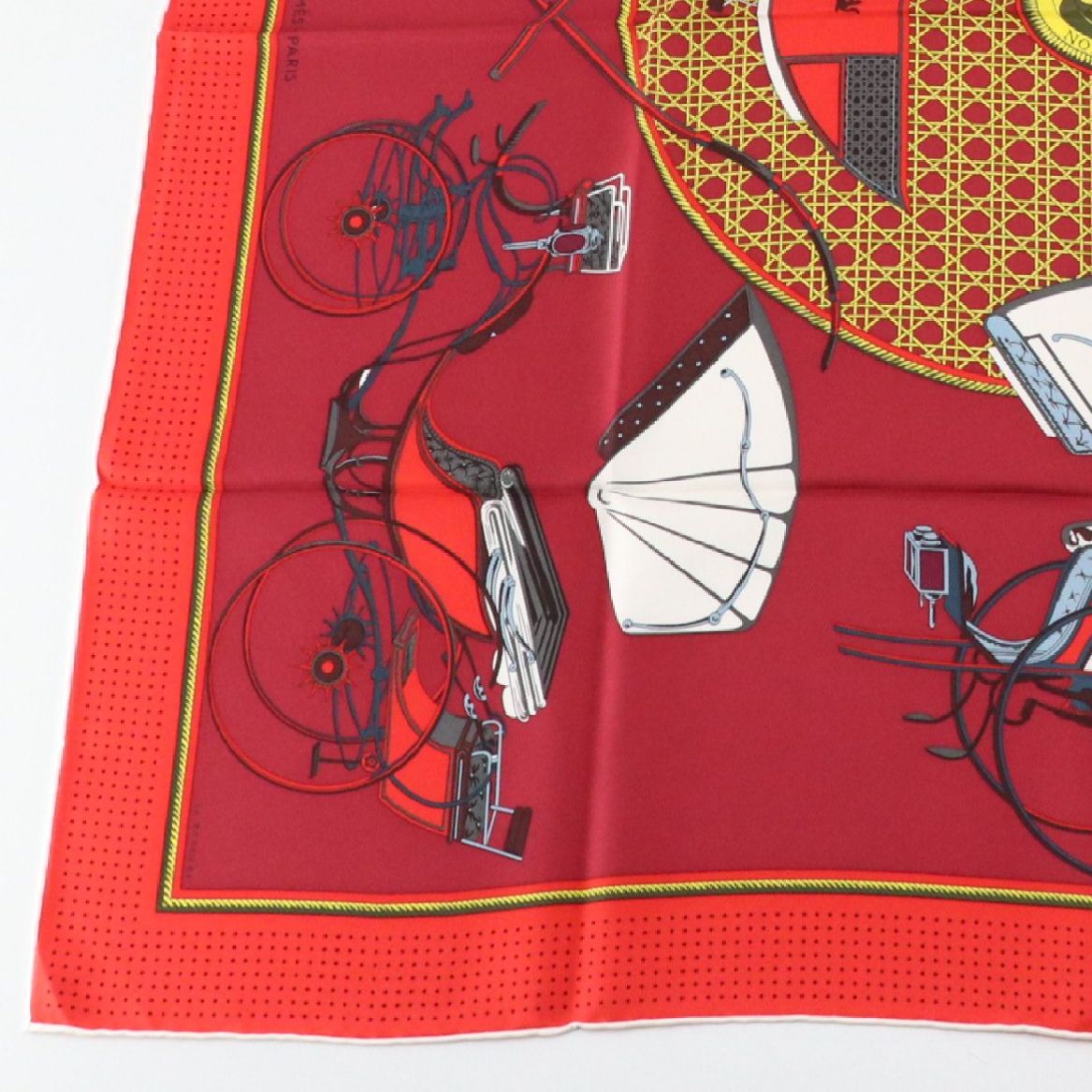 Hermès "Les Voitures a Transformation" Silk Twill Scarf