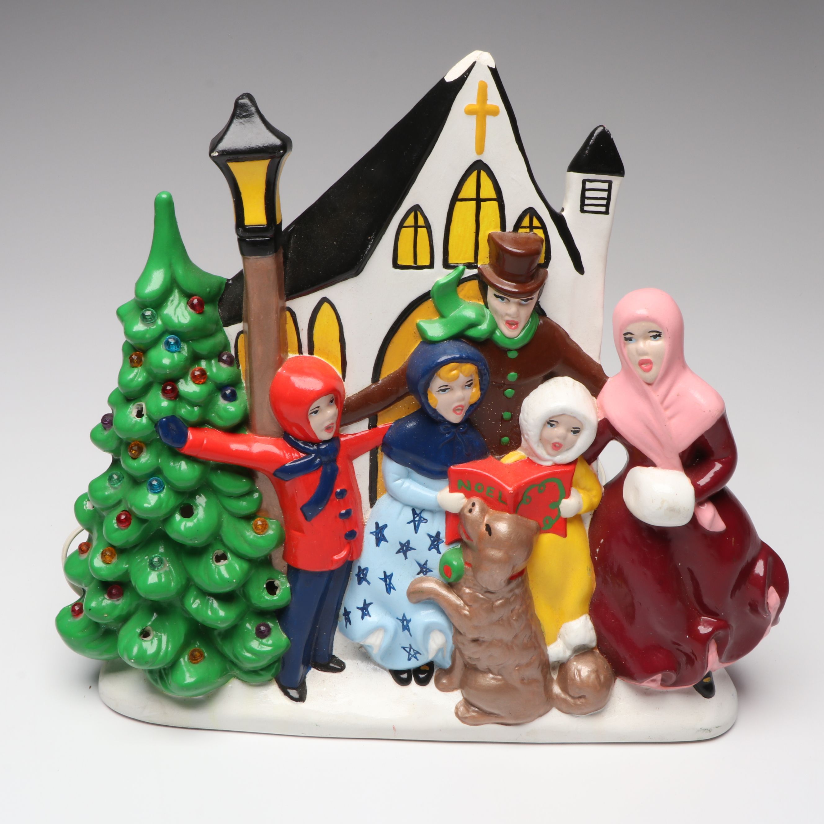 Atlantic Mold Christmas Carolers Tree Light with Decorative Icicles and More