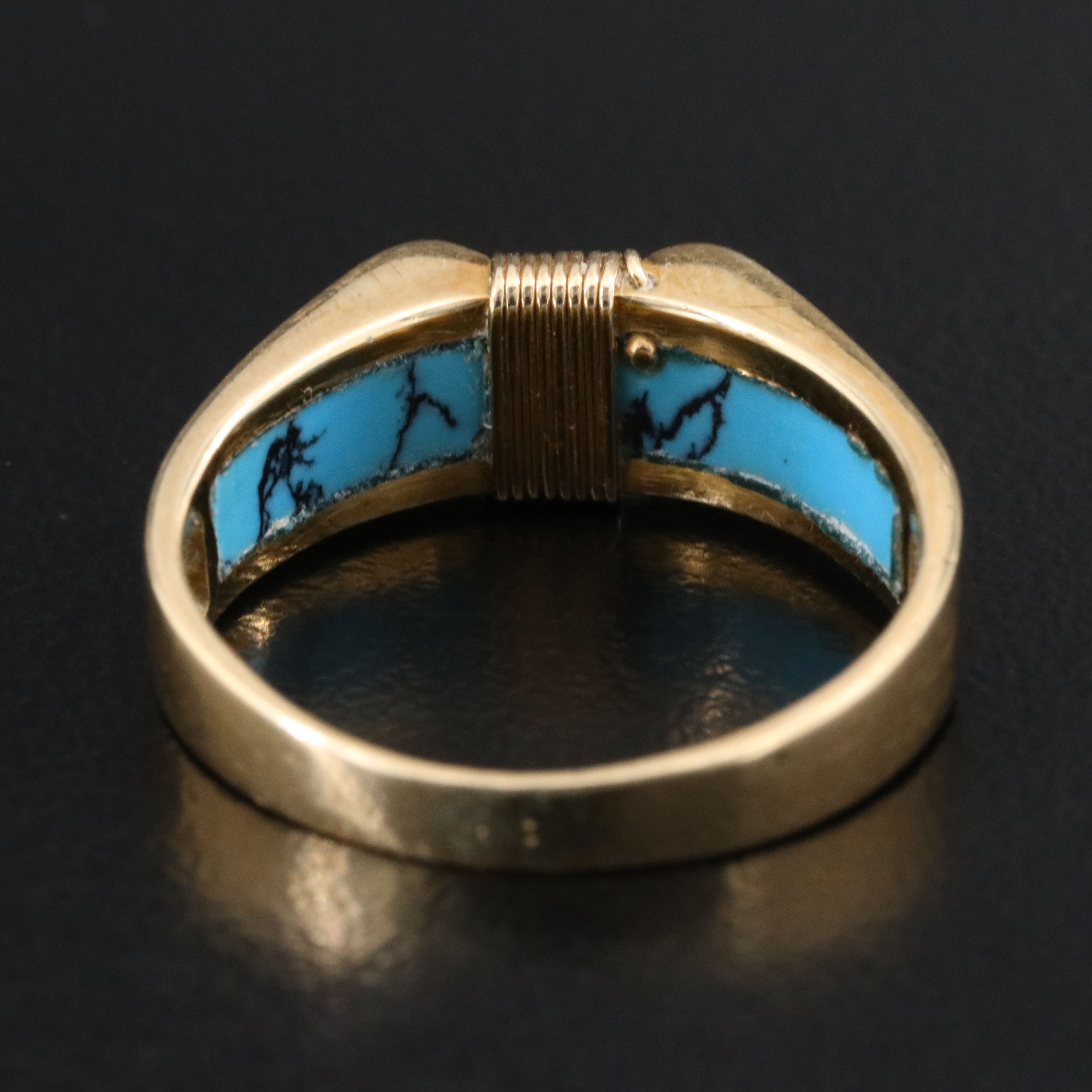 14K Howlite Inlay Ring