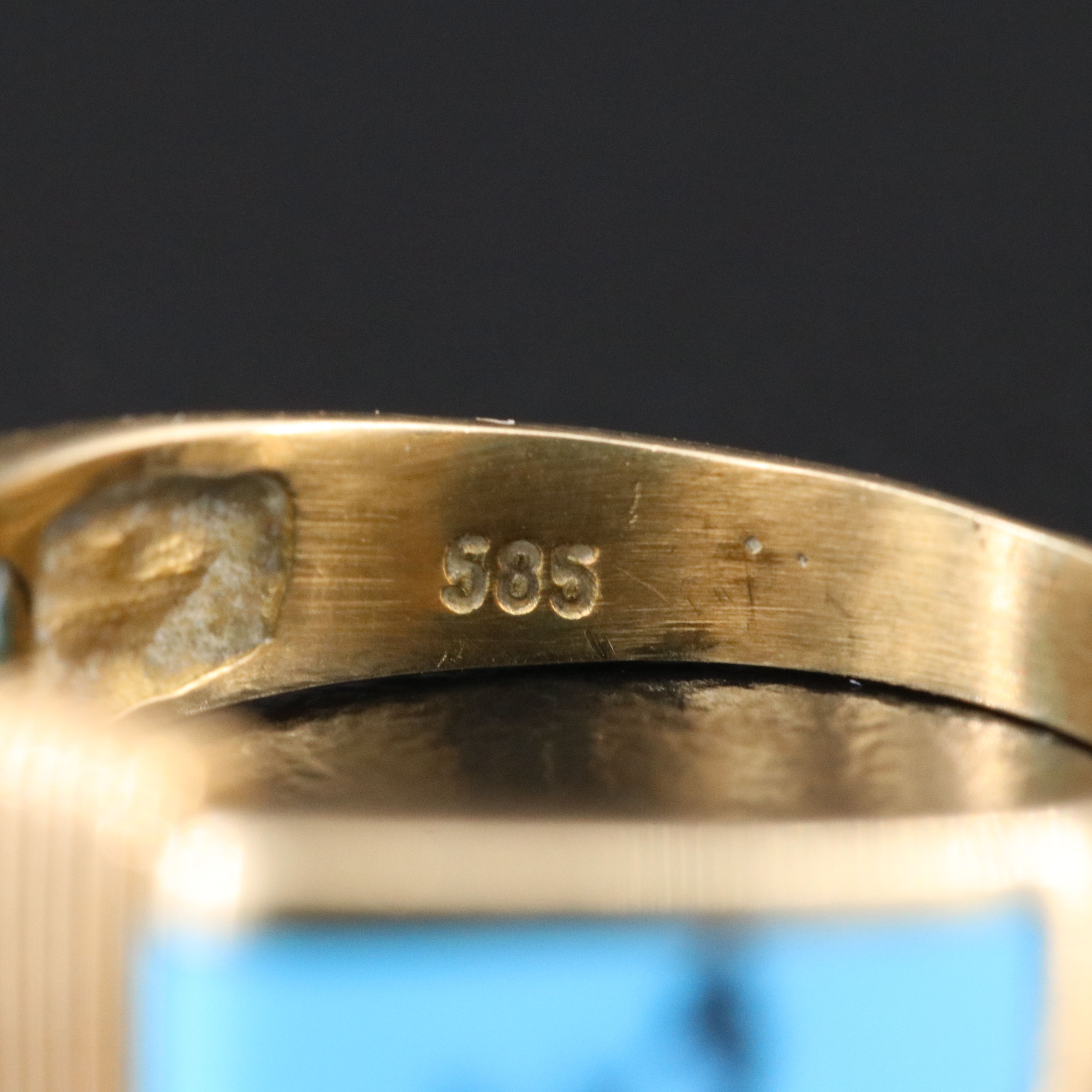 14K Howlite Inlay Ring