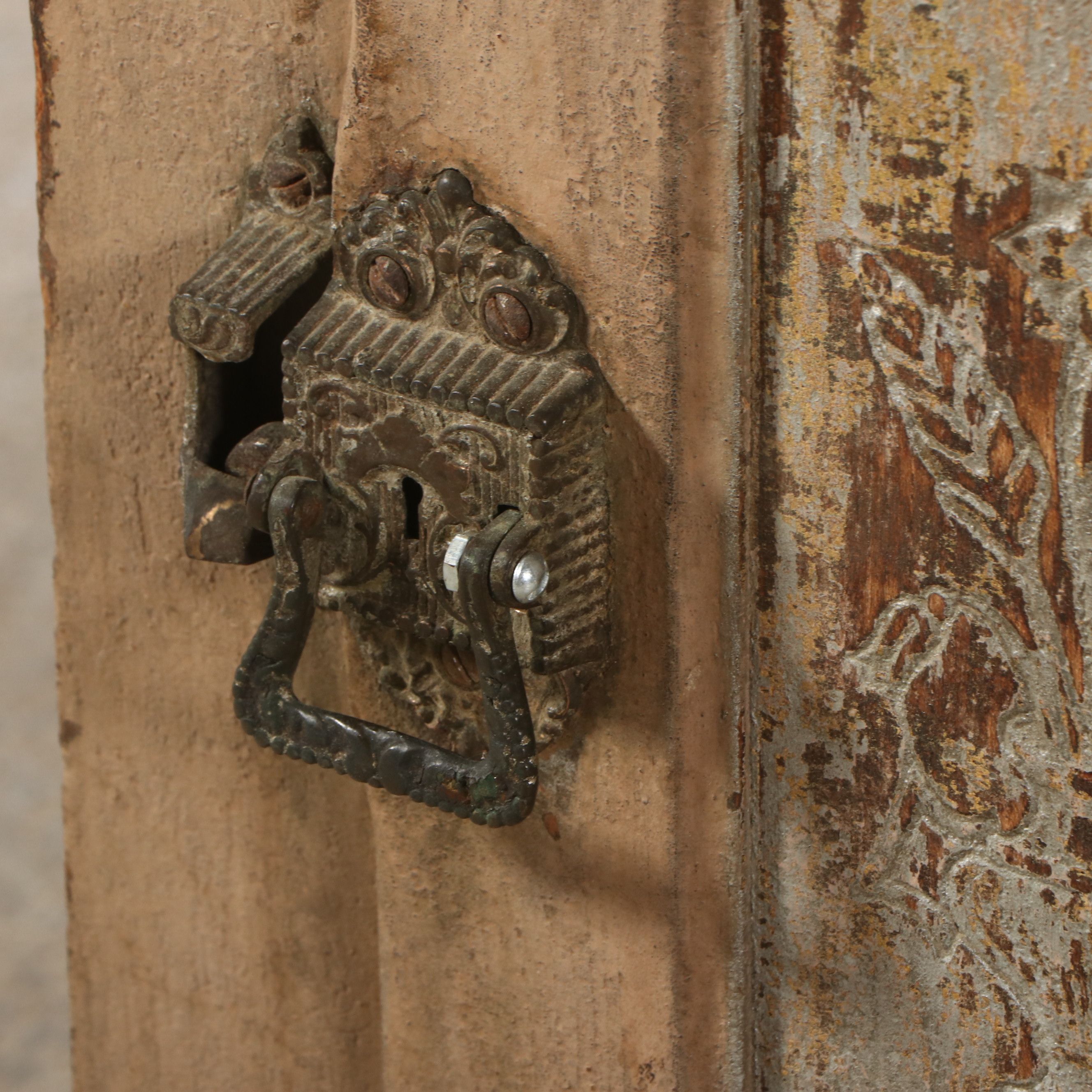 Late Victorian Painted Wood and Metal Ice Chest, Late 19th/Early 20th Century