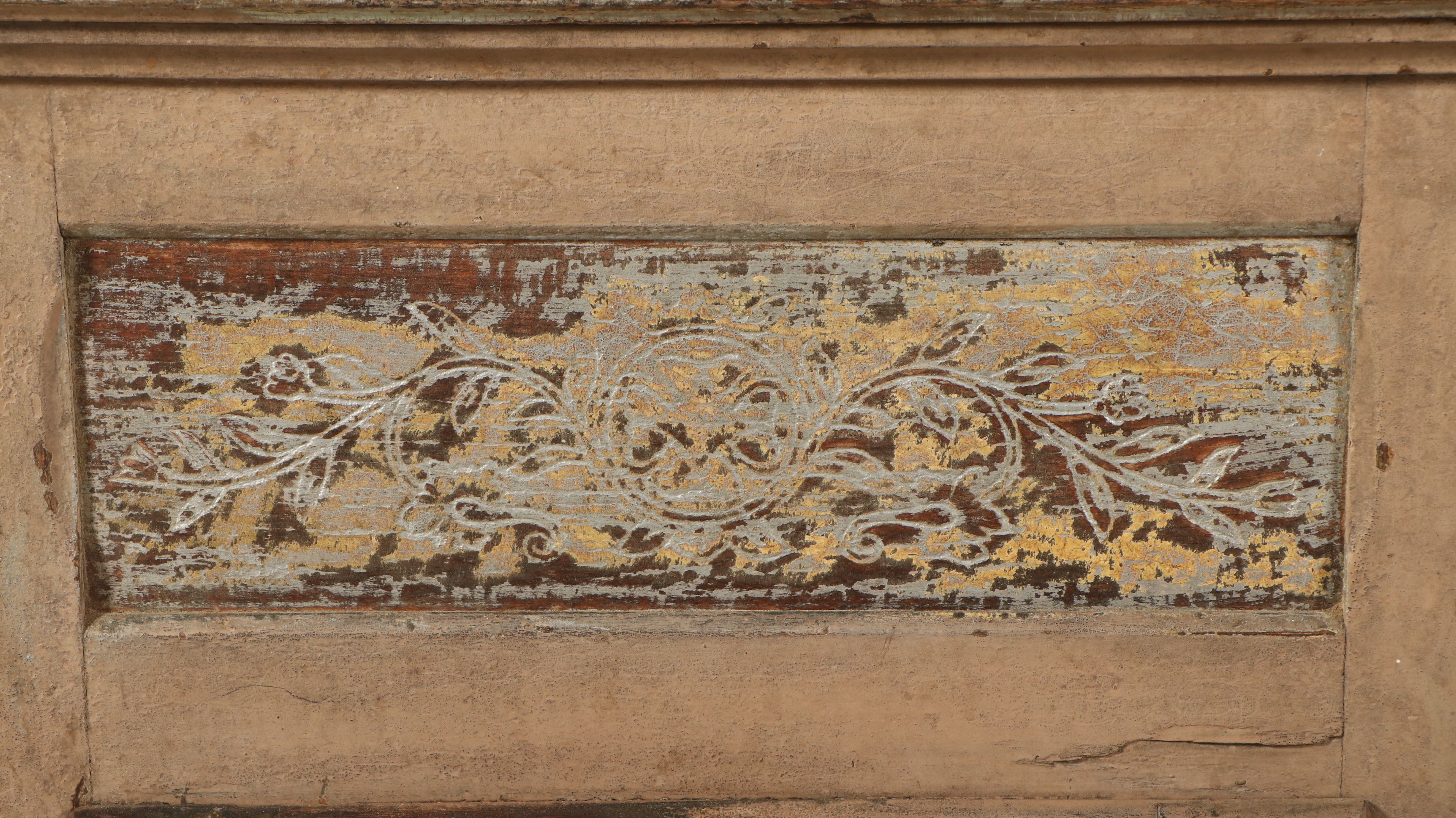 Late Victorian Painted Wood and Metal Ice Chest, Late 19th/Early 20th Century