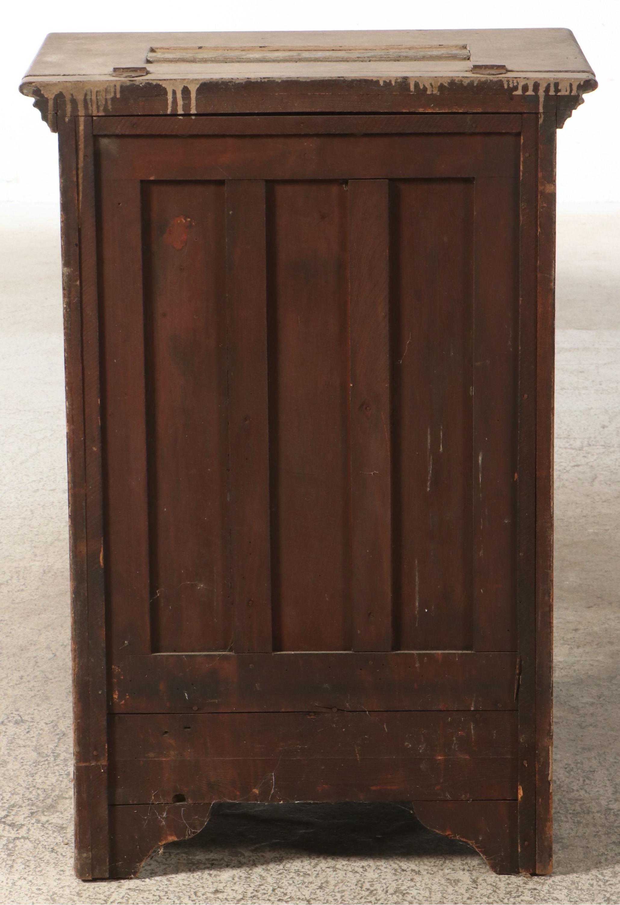 Late Victorian Painted Wood and Metal Ice Chest, Late 19th/Early 20th Century