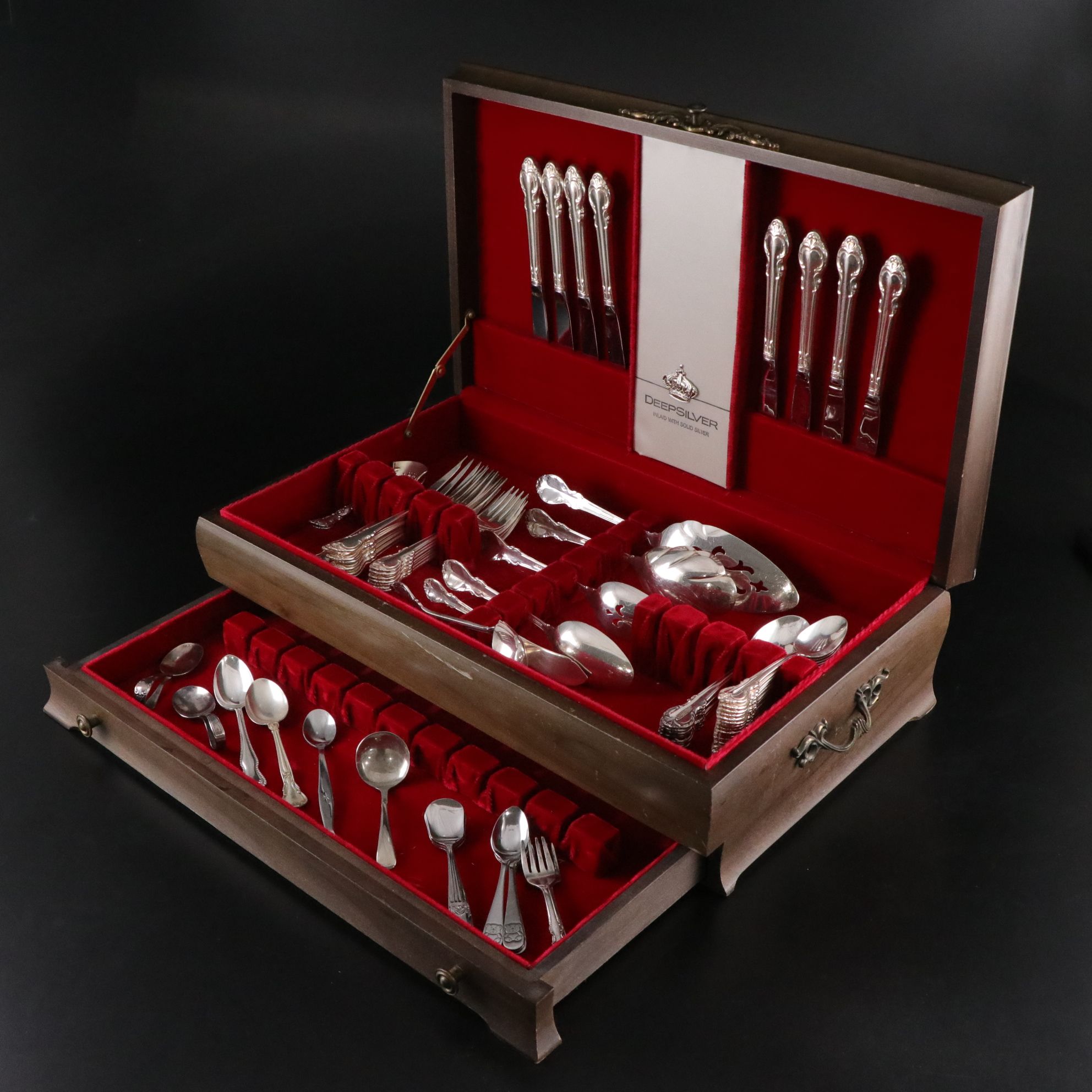 International Silver "Silver Fashion" Silver Plate Flatware Set with Extras