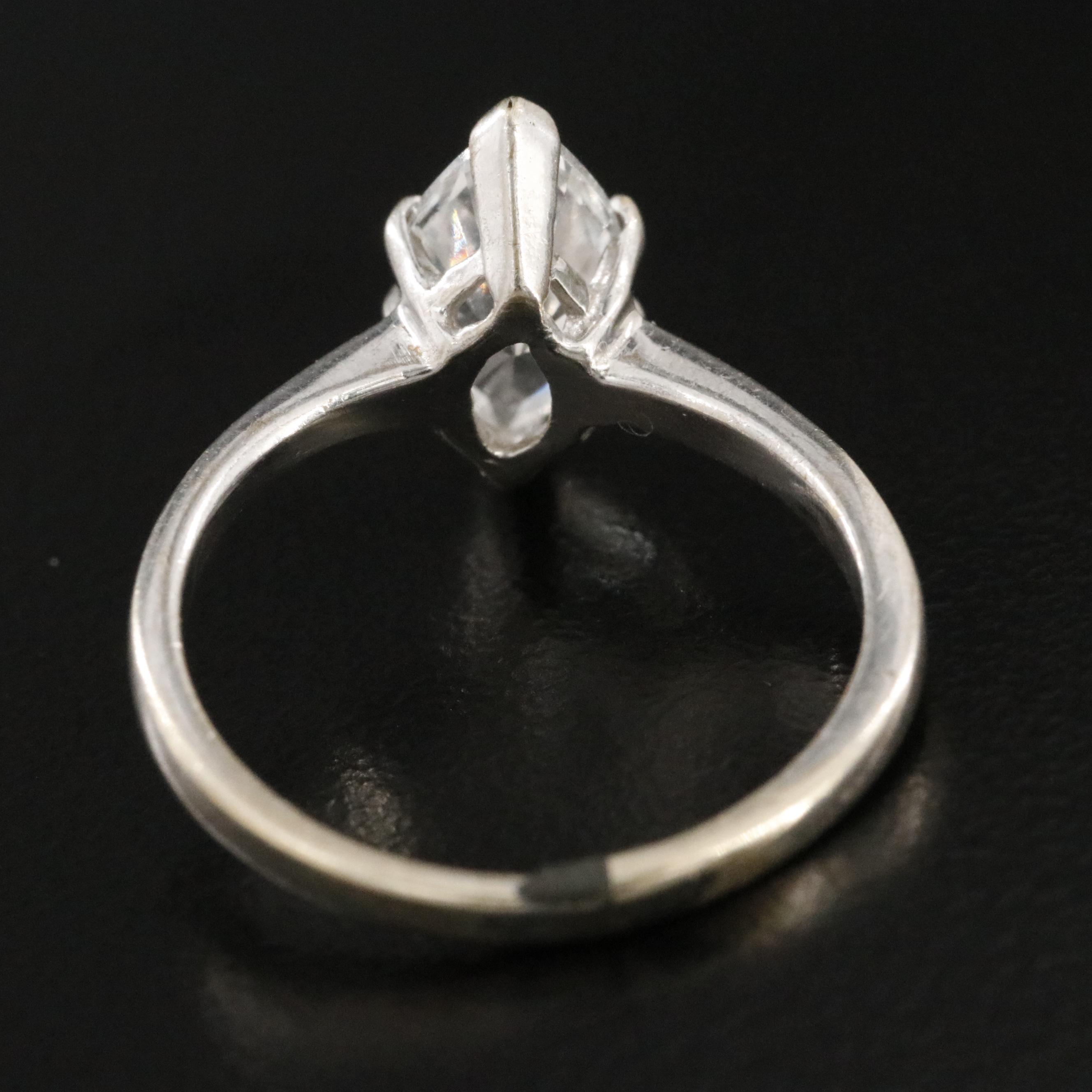 10K White Topaz Solitaire Ring