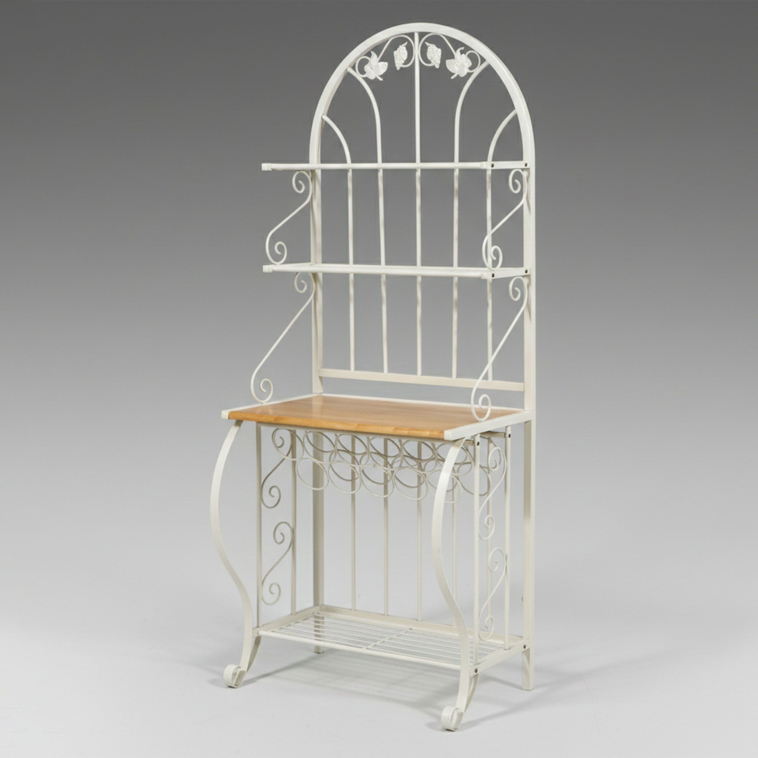 Modern Victorian Style Painted Metal Baker's Rack