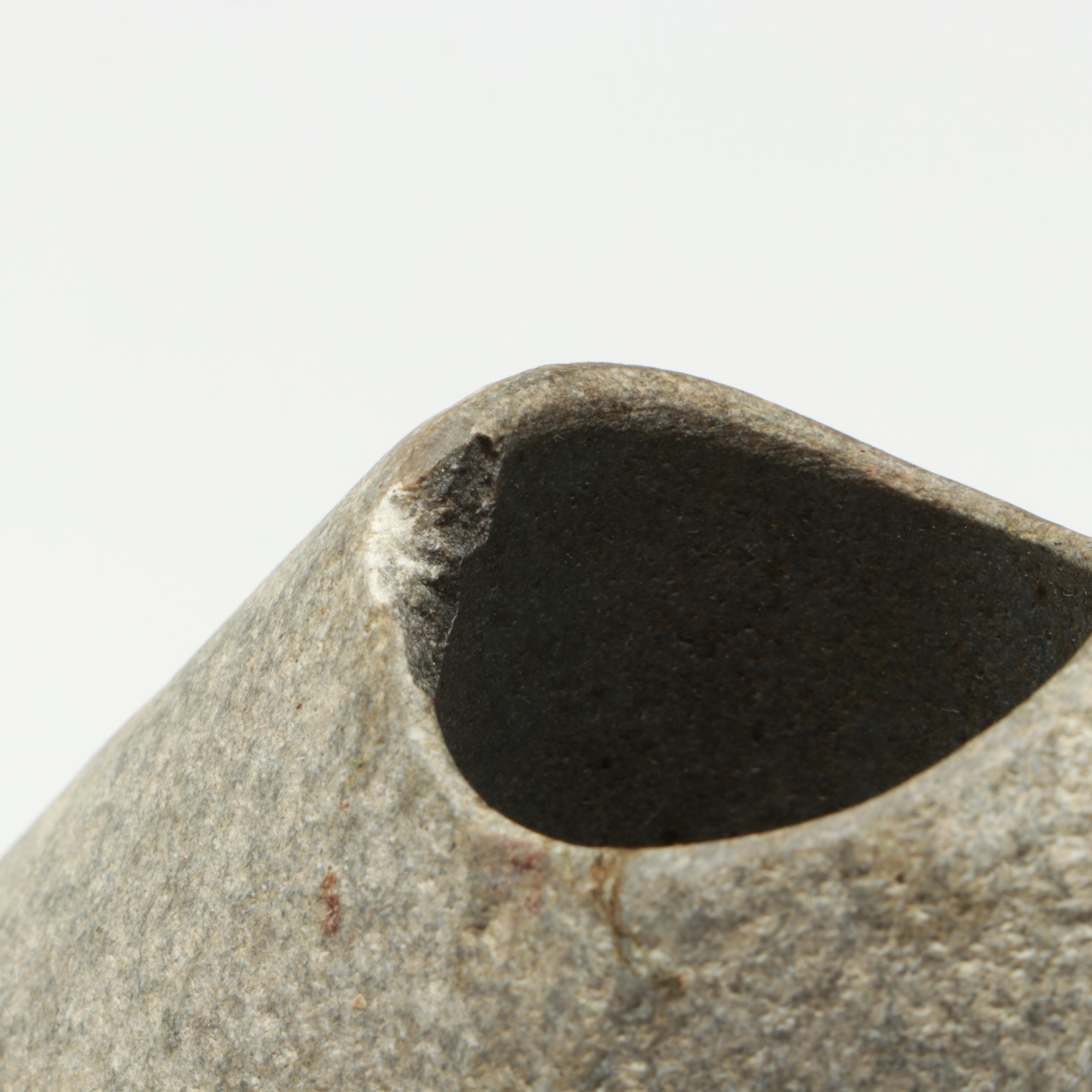 Lee Spiller Hand-Carved Natural Lake Beach Stone Vases