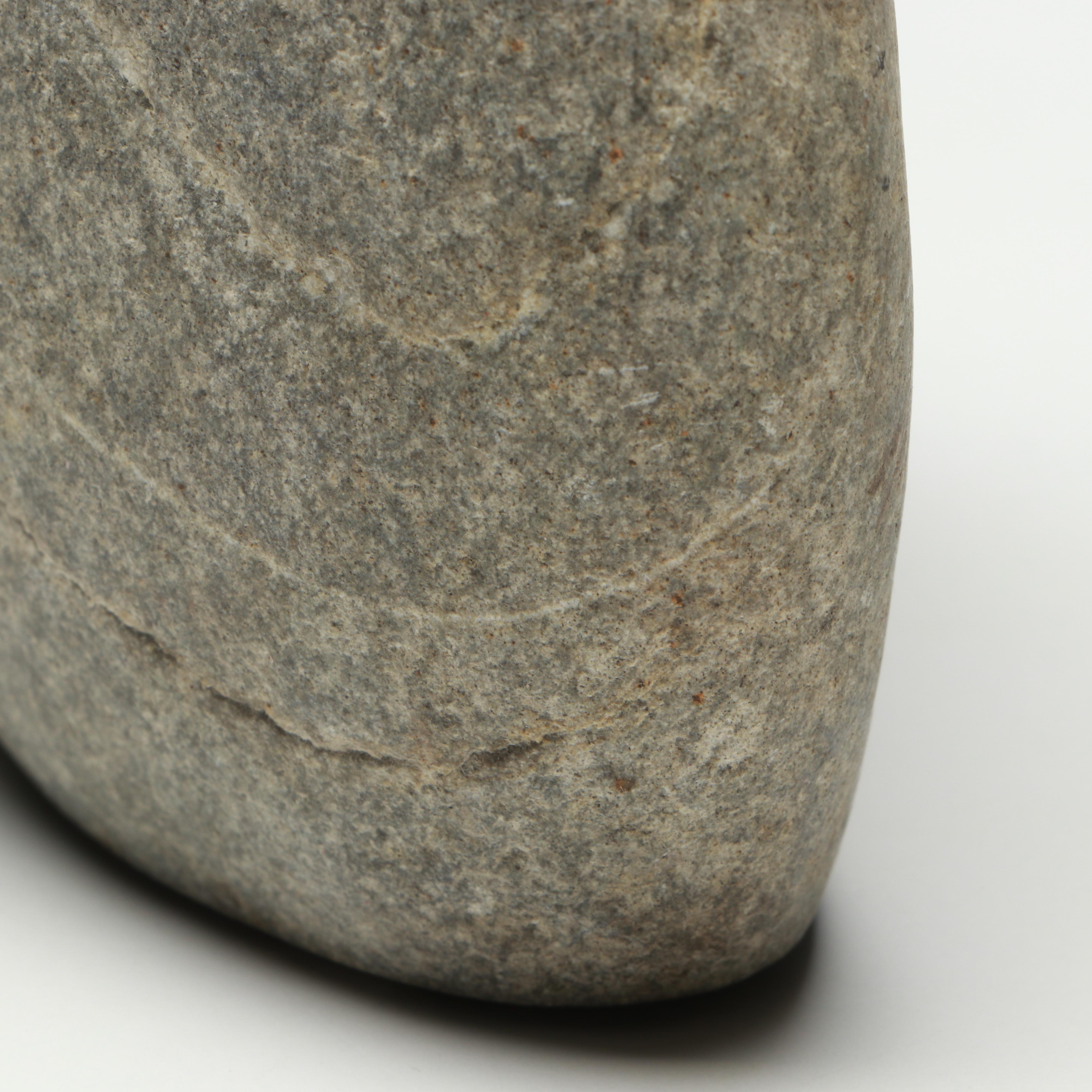 Lee Spiller Hand-Carved Natural Lake Beach Stone Vases