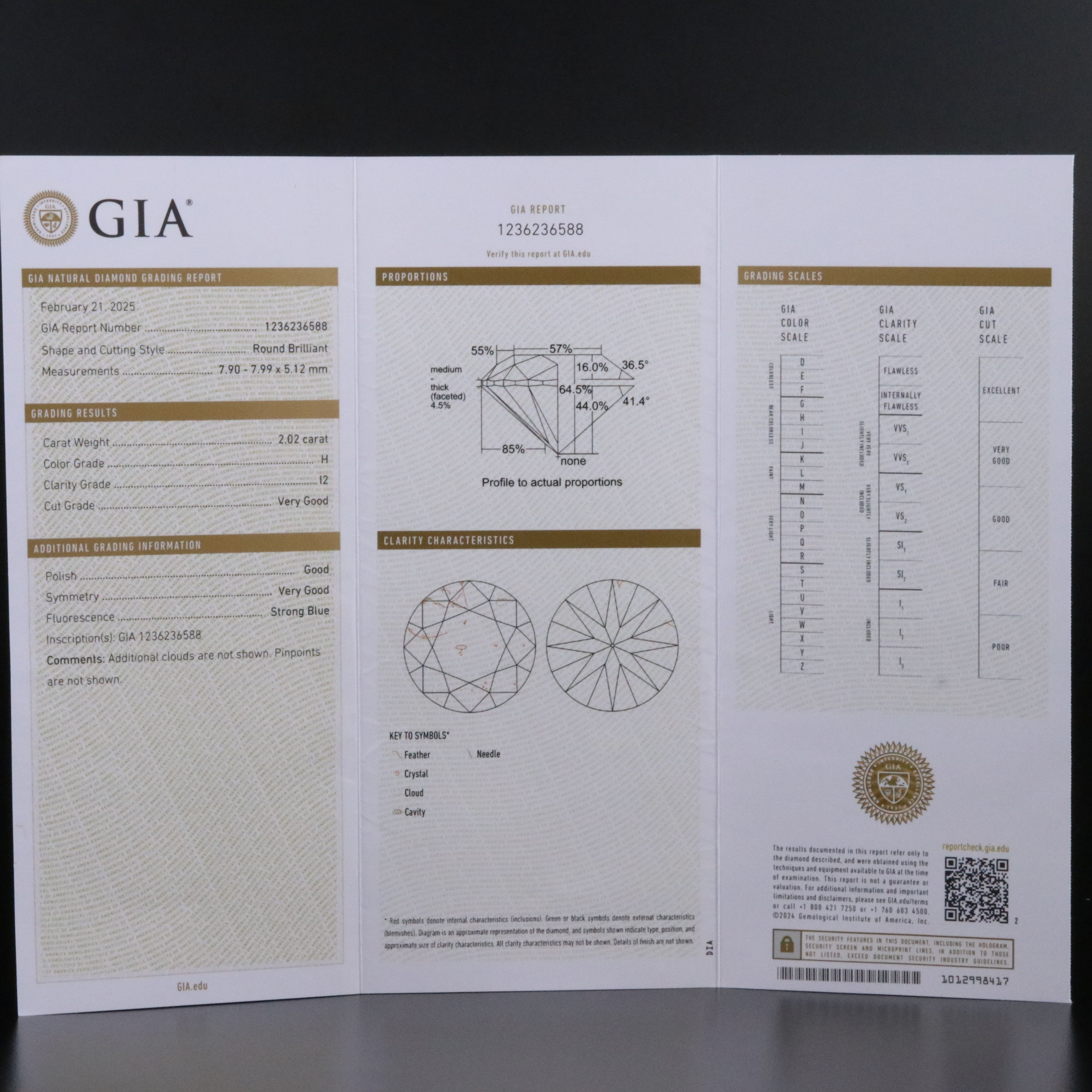 14K 2.52 CTW Diamond Ring with GIA Report