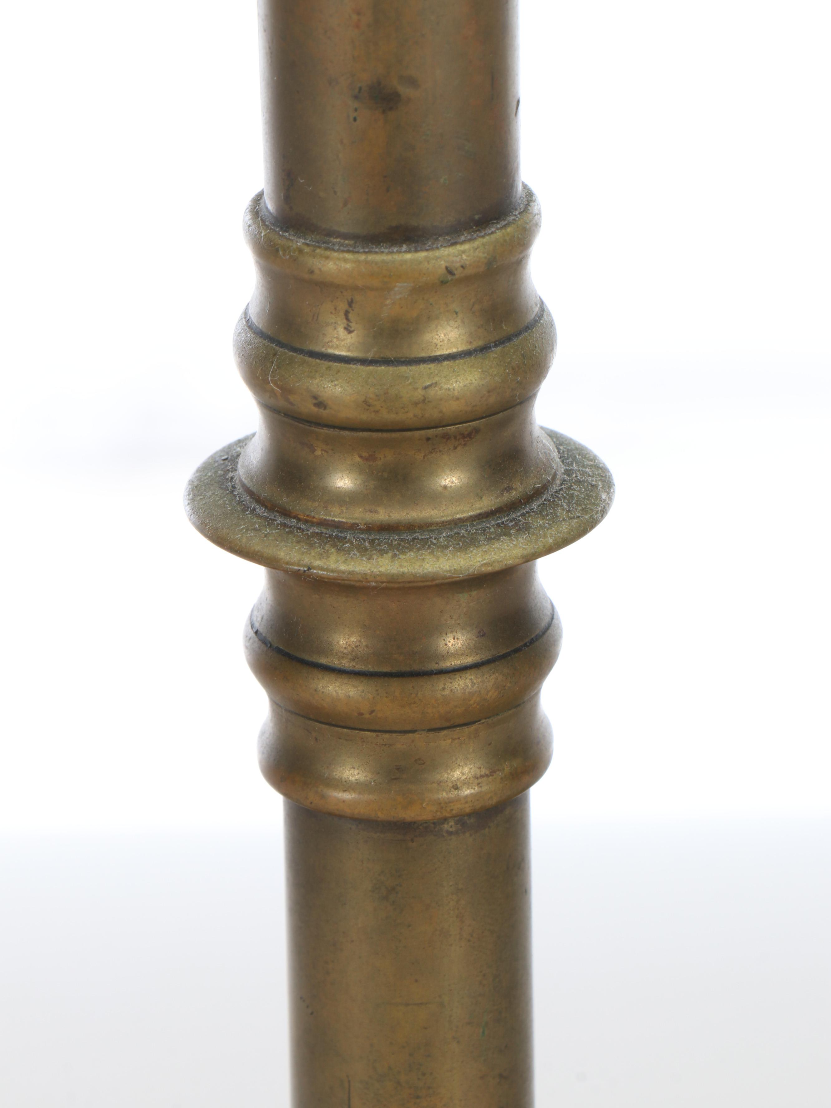 Antique Brass Balance Scale on Wood Base