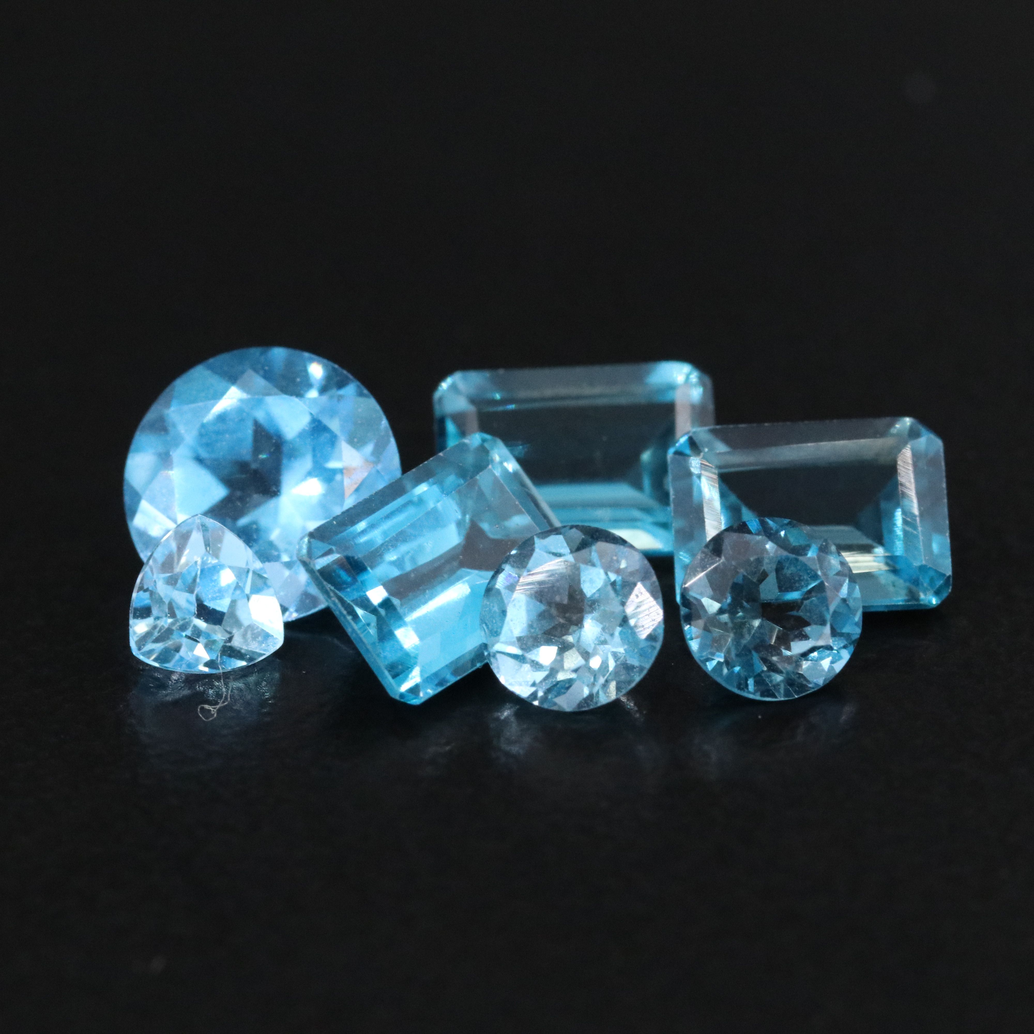Loose 6.28 CTW Blue Topaz Mixed Lot
