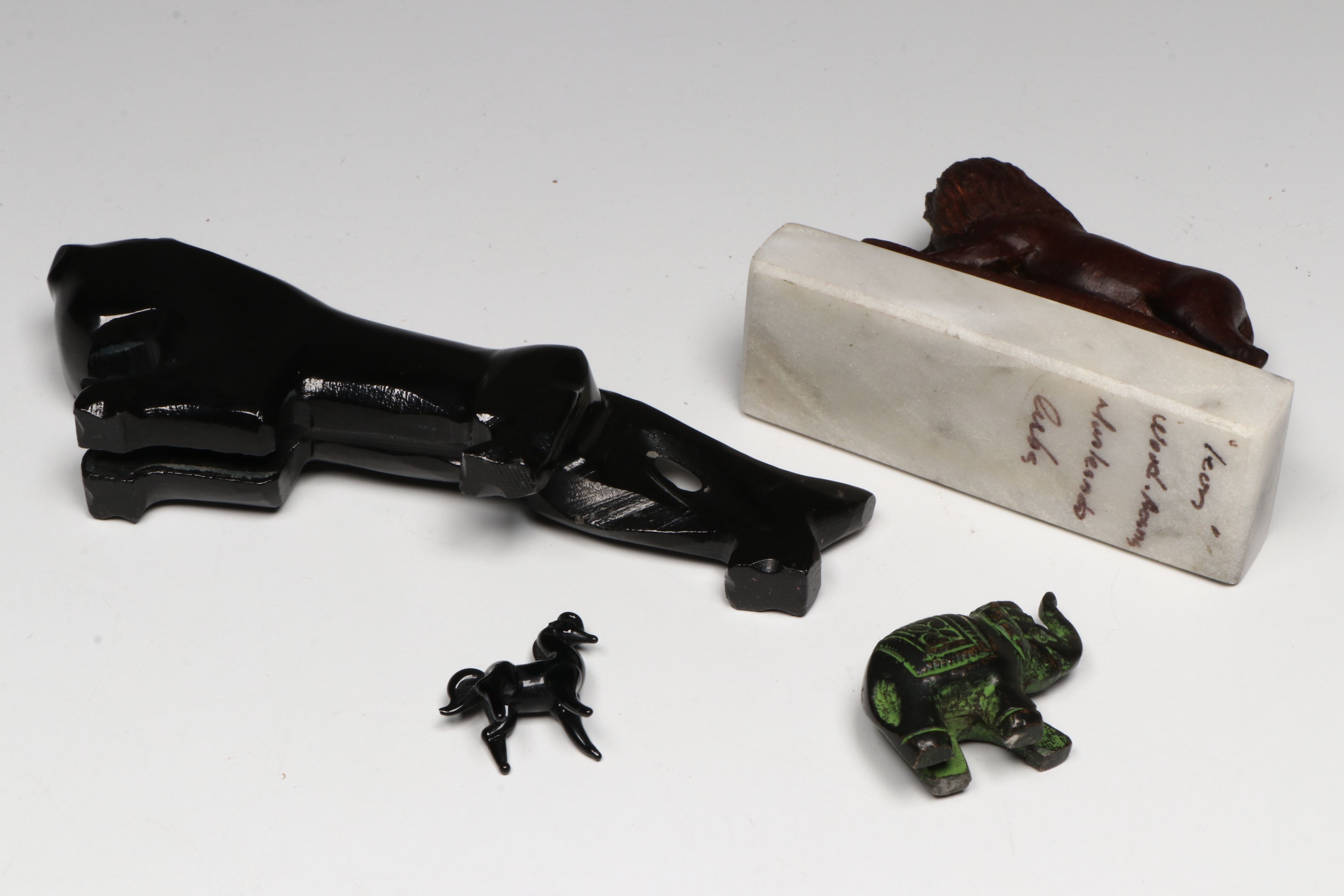 Adriana A. Sisto "Siembra" Carved Wood Sculpture with Other Décor