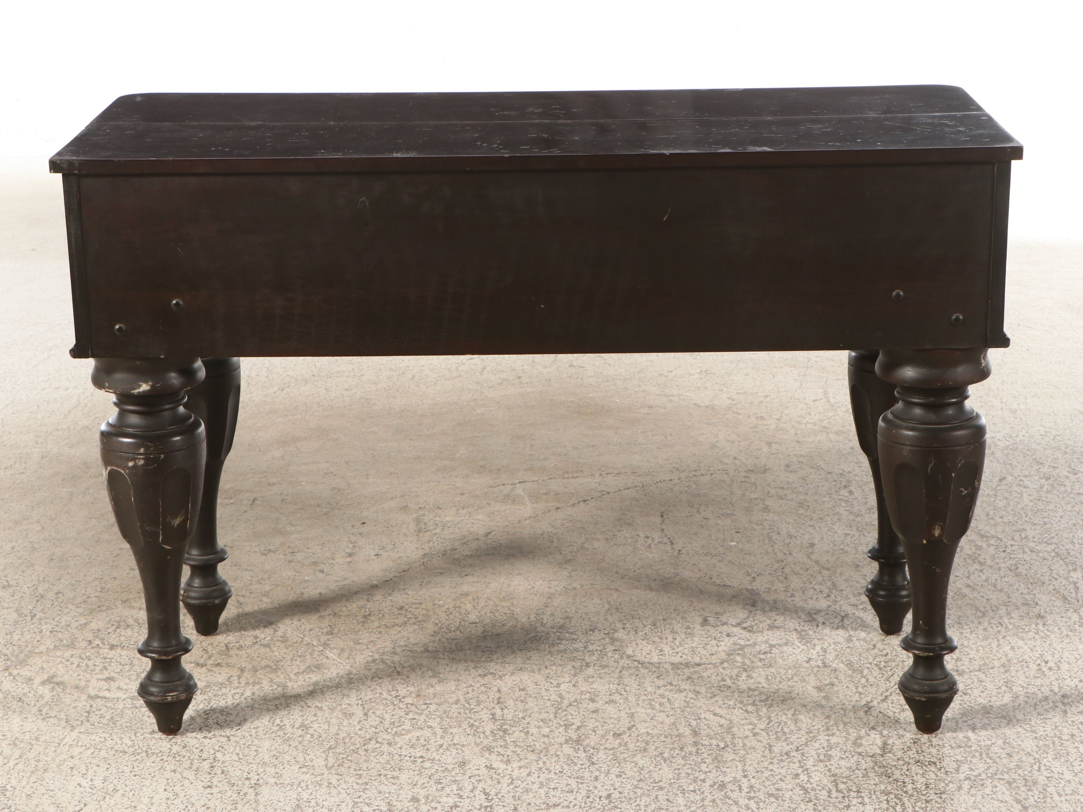 American Empire Style Walnut Finish Spinet Desk, Early 20th Century
