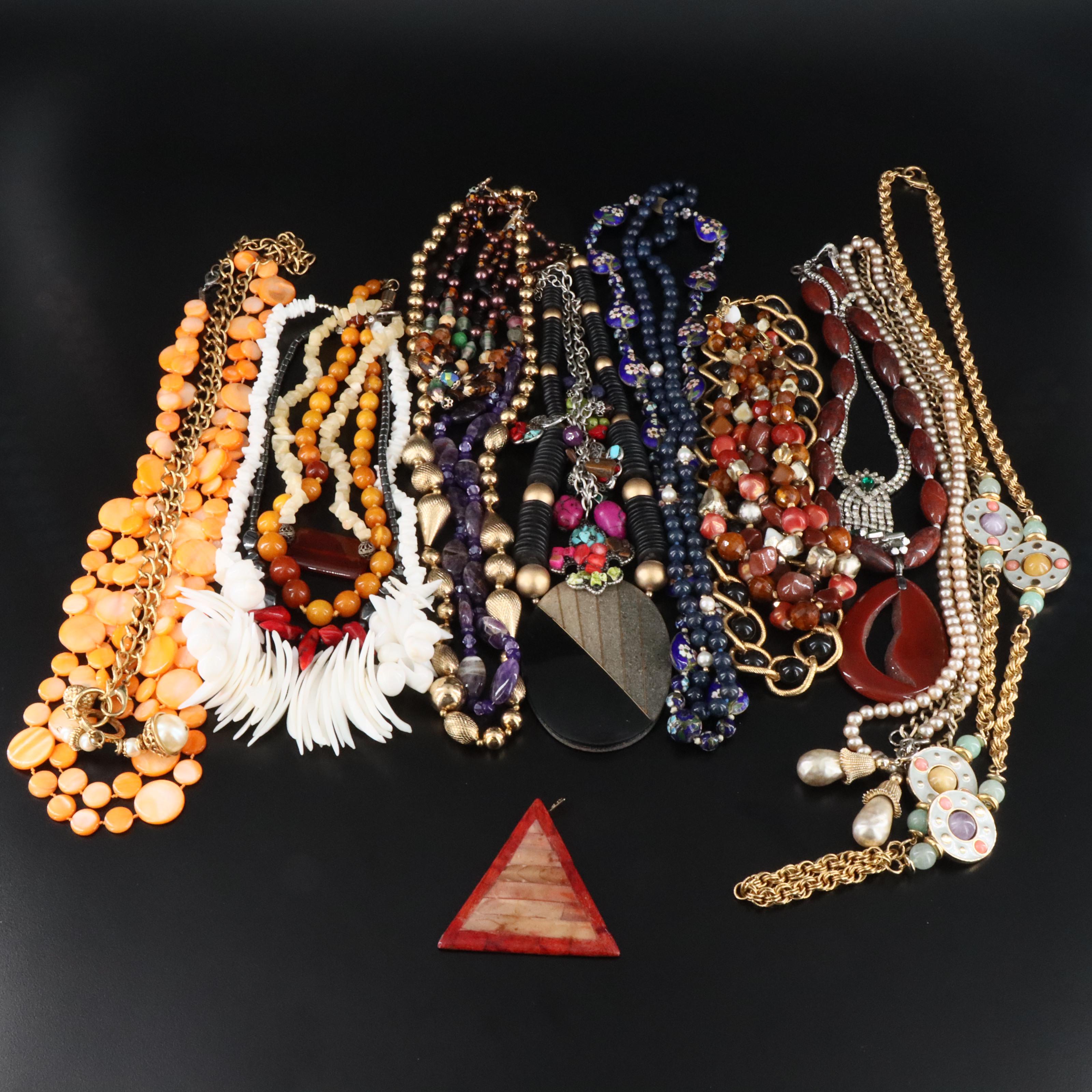 Kramer of New York, Amethyst and Carnelian Featured in Necklace Collection