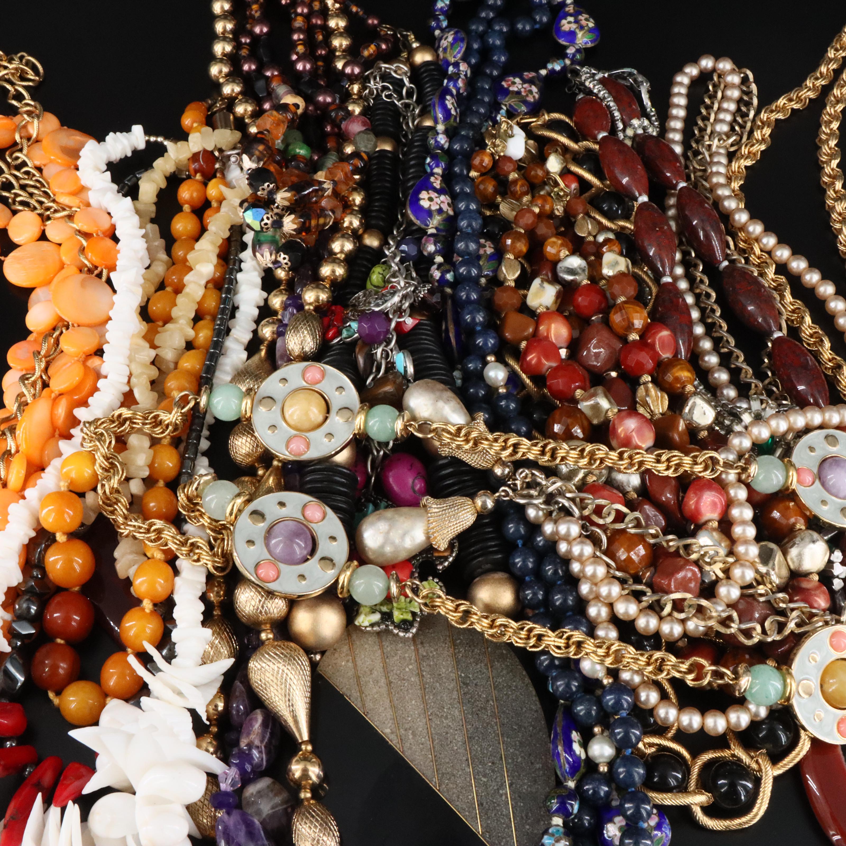 Kramer of New York, Amethyst and Carnelian Featured in Necklace Collection
