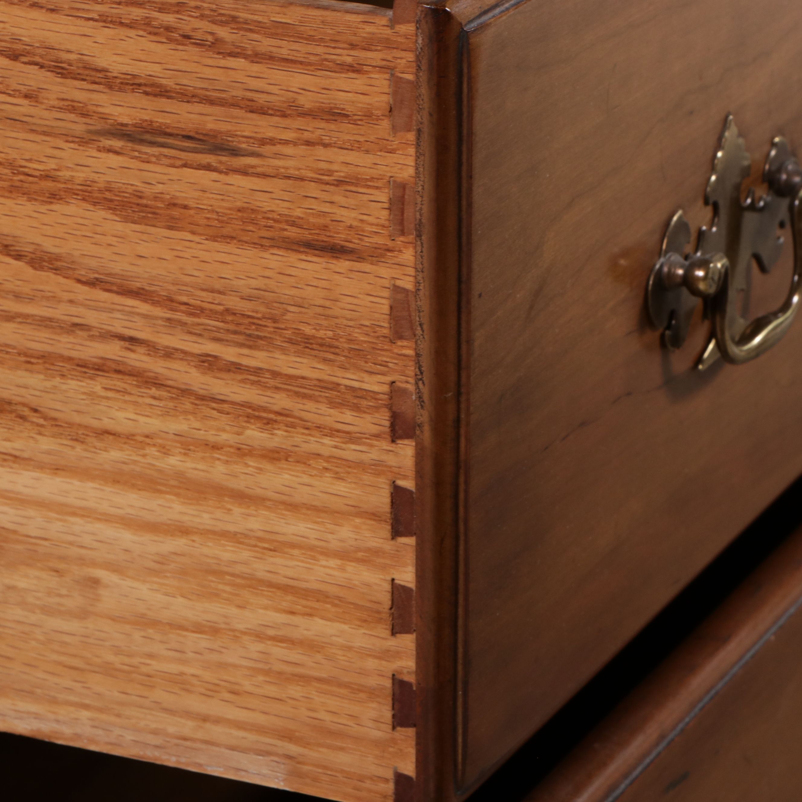 Davis Cabinet Chippendale Style Inlaid Cherry Chest of Drawers