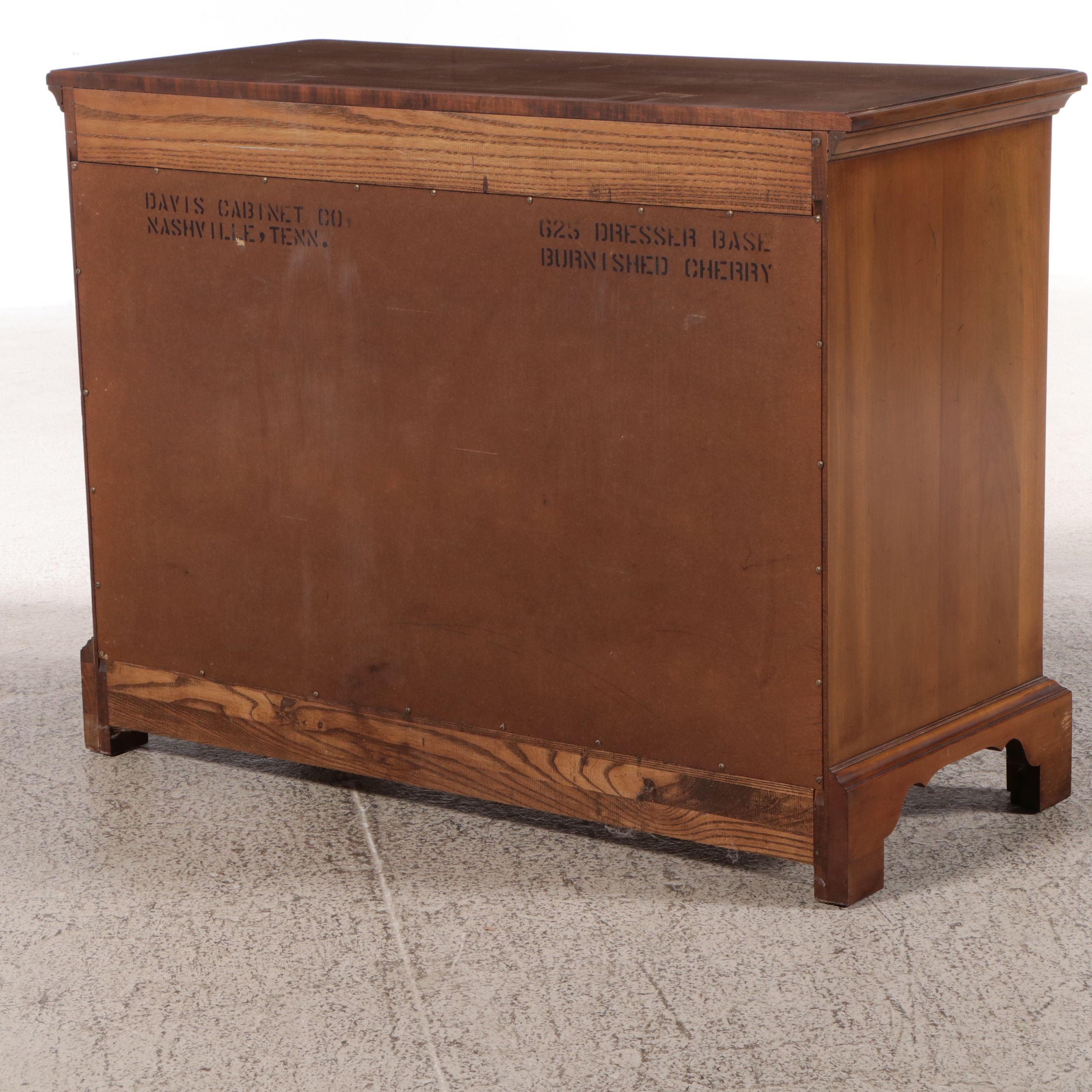 Davis Cabinet Chippendale Style Inlaid Cherry Chest of Drawers