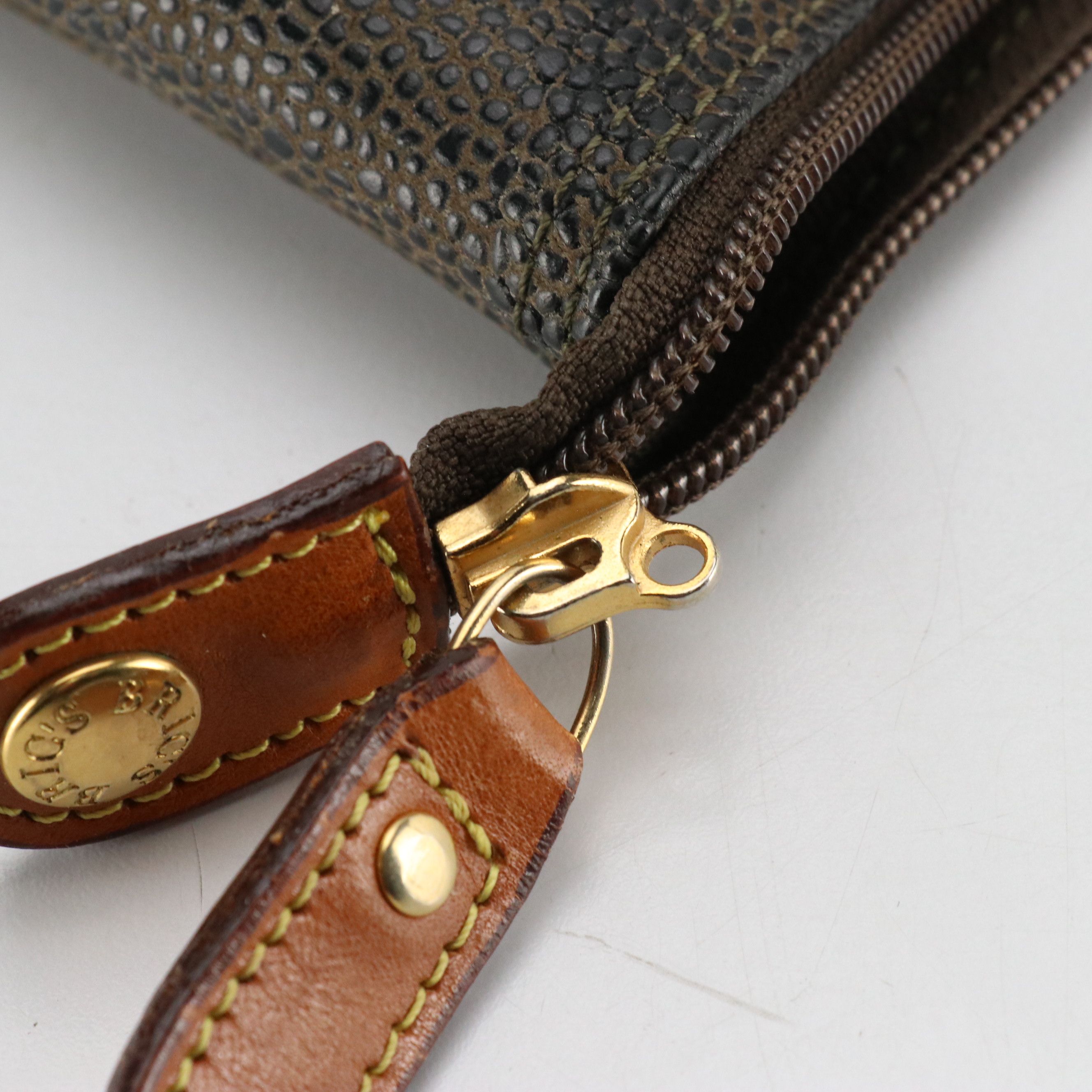 Bric's Life Cargo Duffel Bag in Olive Faux Suede and Leather