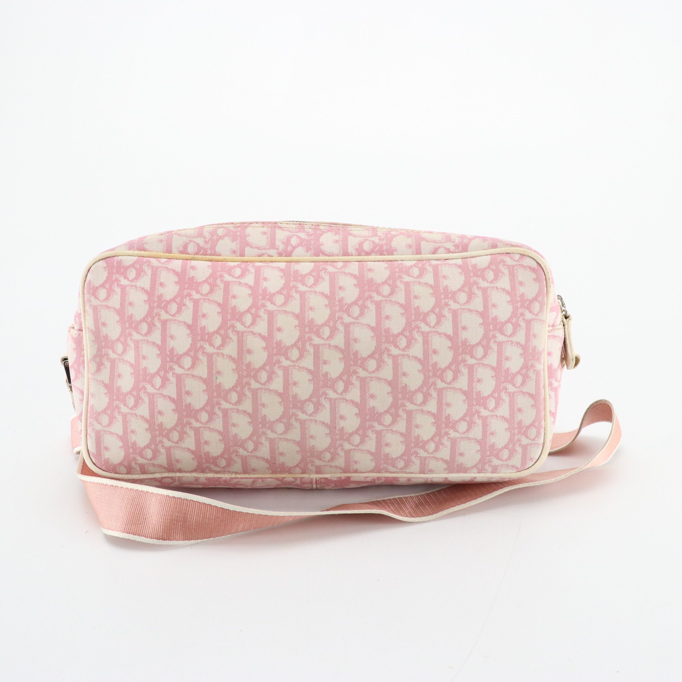 Dior No. 1 Crossbody Bag in Pink Trotter Canvas and Patent Leather