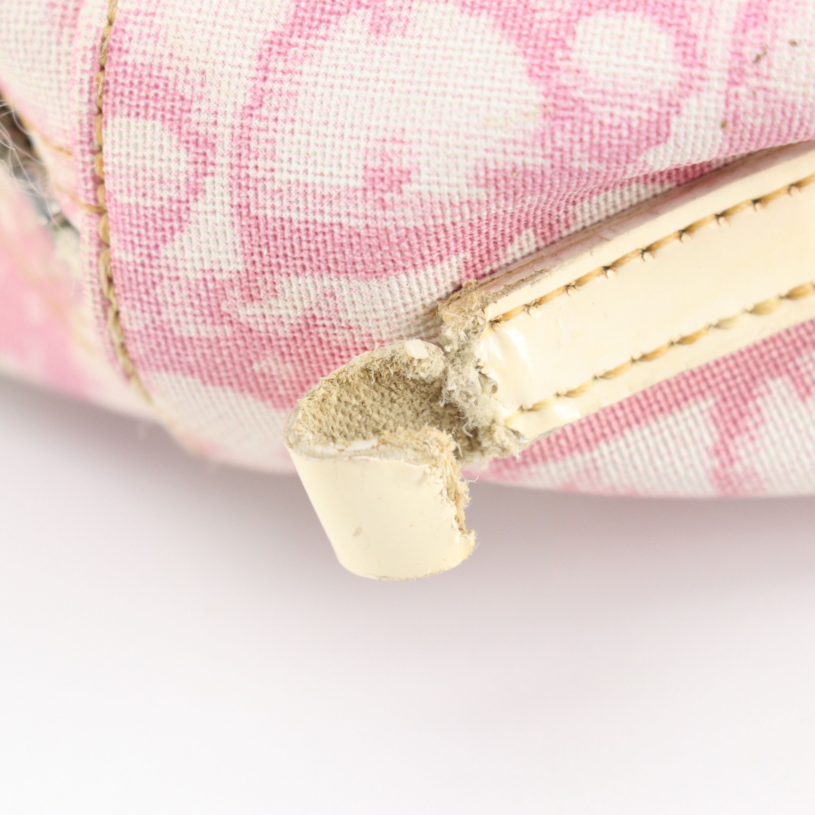 Dior No. 1 Crossbody Bag in Pink Trotter Canvas and Patent Leather