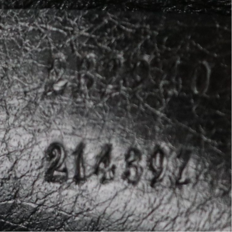 Gucci Bamboo Accented Jungle Flap Hobo Crossbody Bag in Black Grained Calfskin