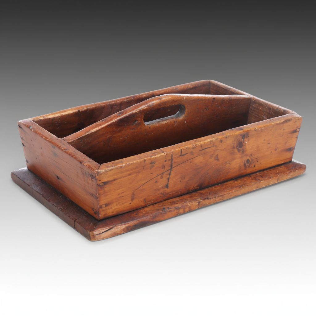 Primitive Wood Cutlery Tray