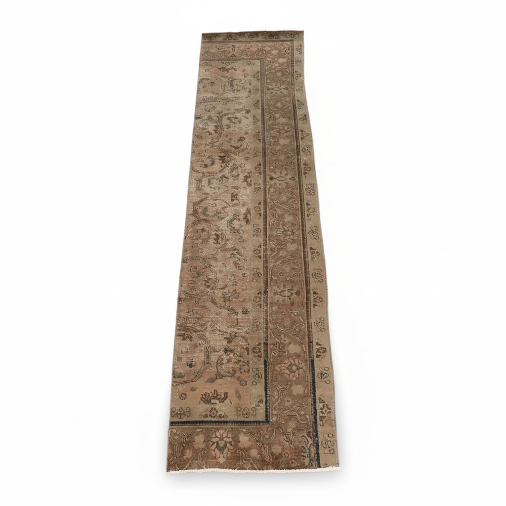 3'10 x 12' Hand-Knotted Persian Carpet Remnant Long Rug