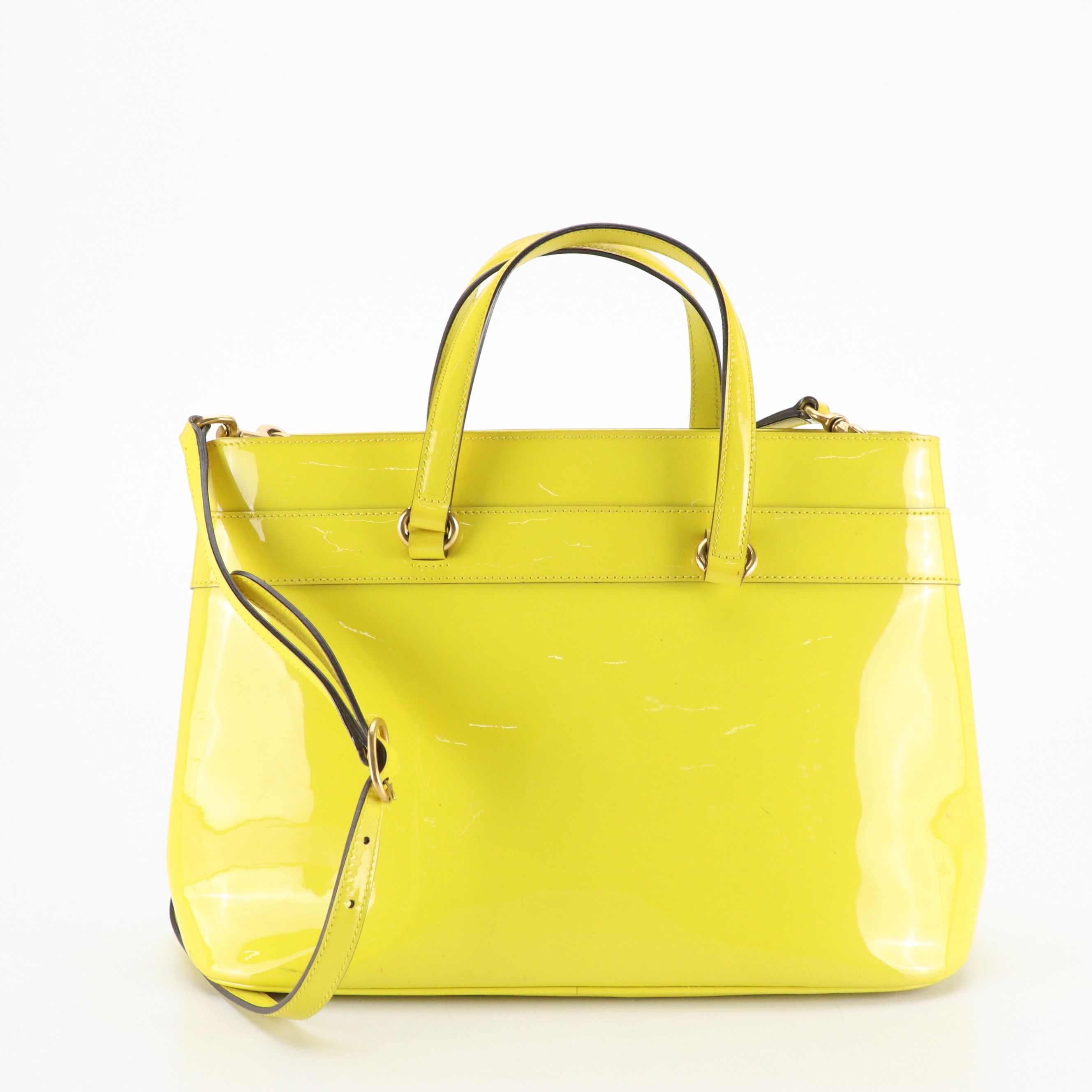 Gucci Horsebit Bright Bit Two-Way Shoulder Bag in Patent Leather