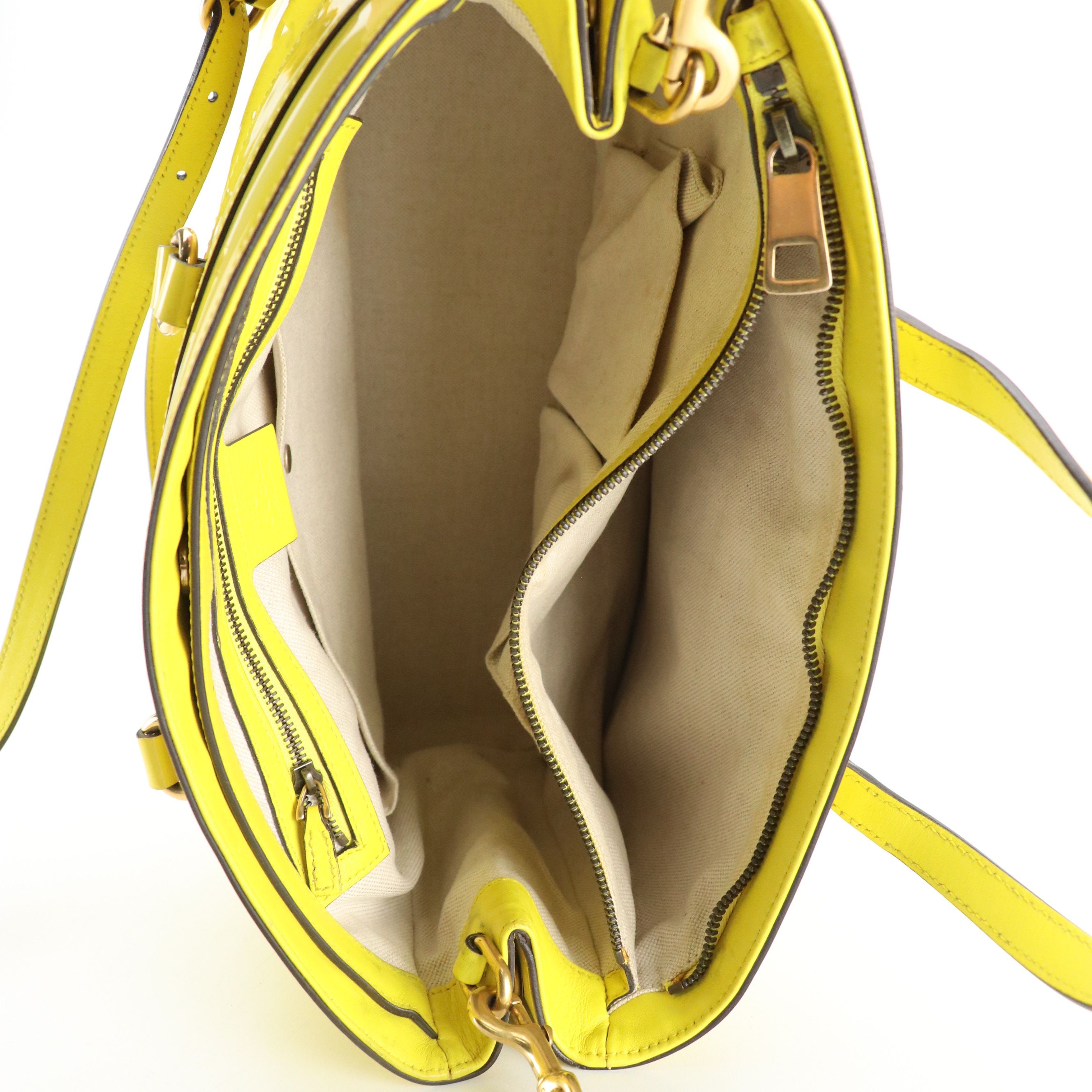 Gucci Horsebit Bright Bit Two-Way Shoulder Bag in Patent Leather