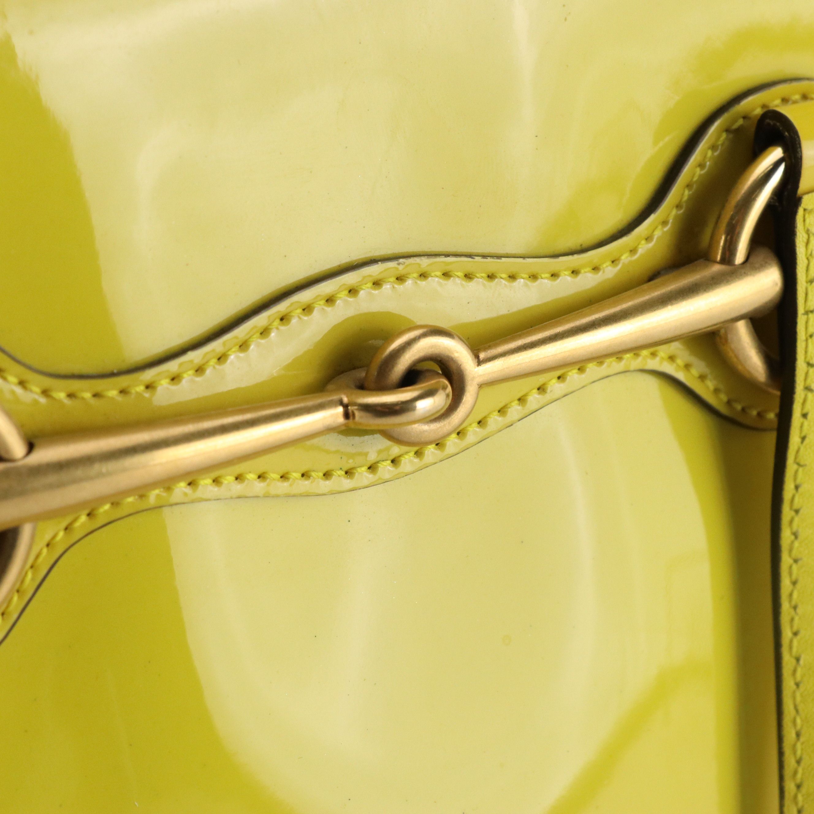Gucci Horsebit Bright Bit Two-Way Shoulder Bag in Patent Leather