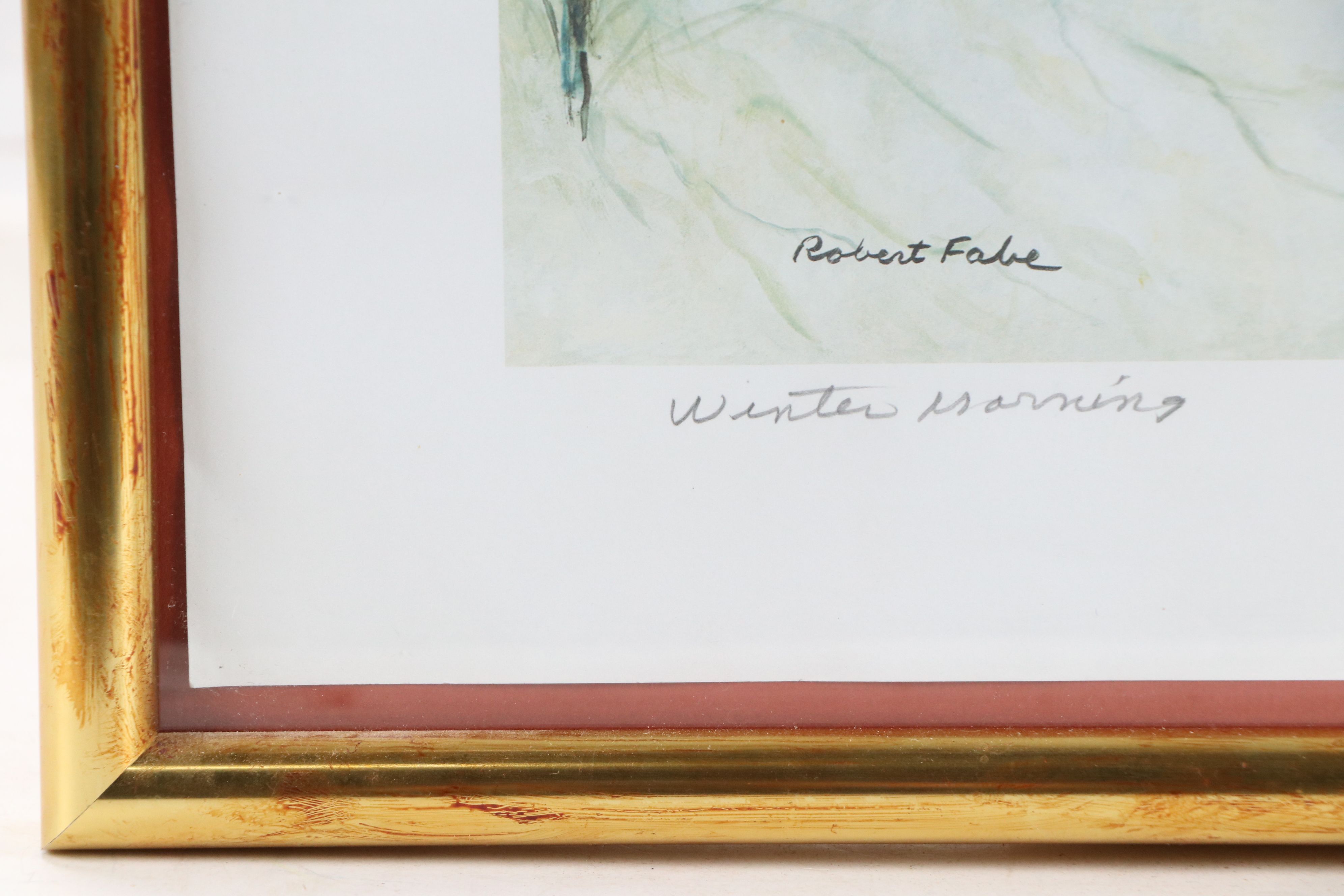 Robert Fabe Offset Lithograph "Winter Morning," Mid to Late 20th Century