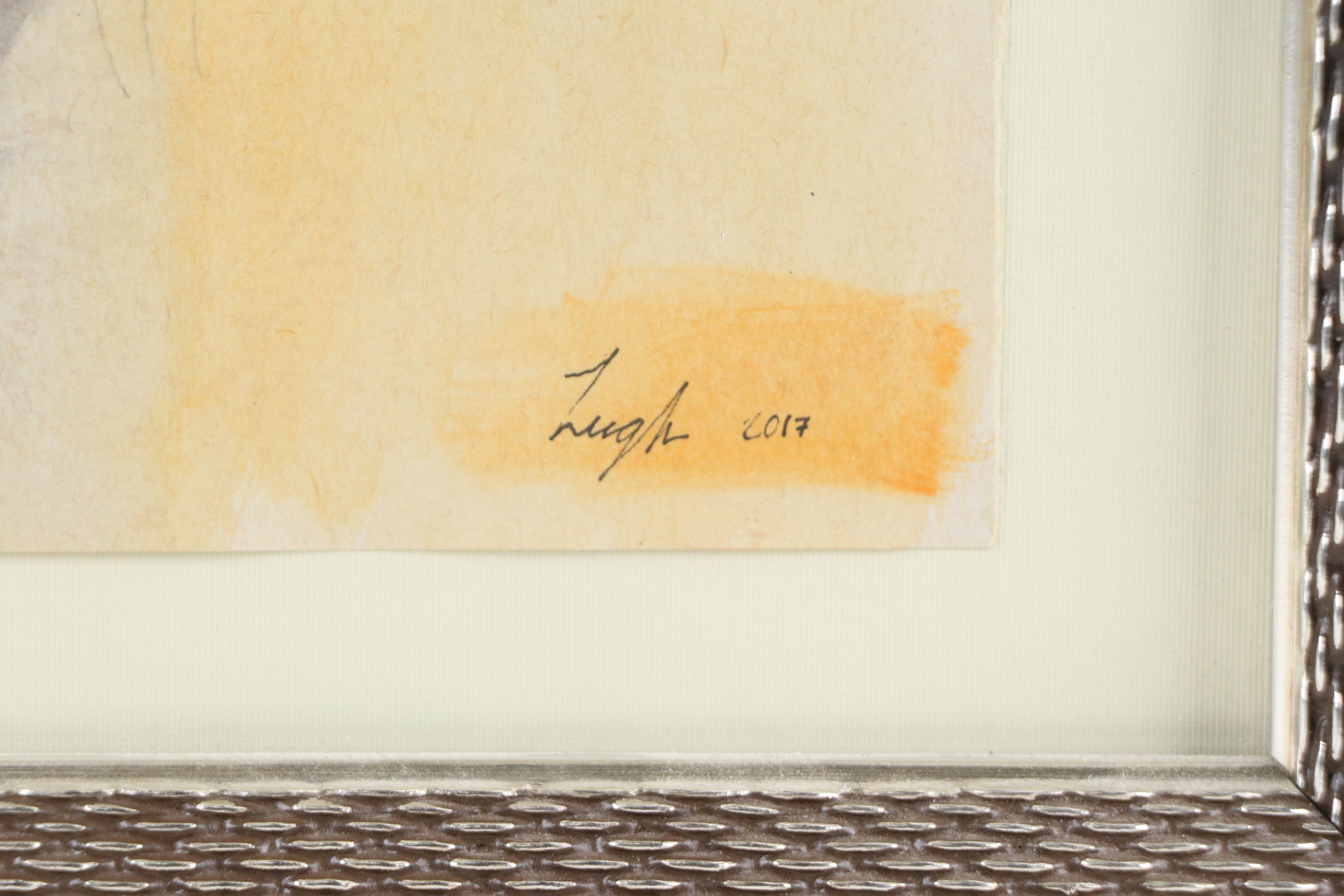 Watercolor Portrait of Whimsical Figure, 2017