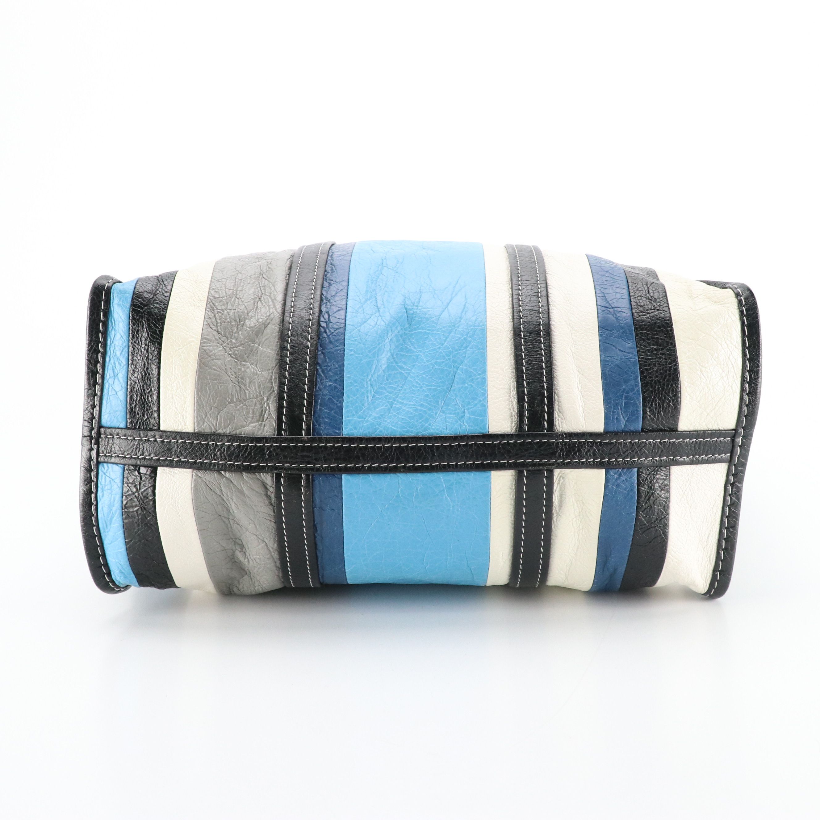 Balenciaga Bazar Shopper Tote in Black, Gray, White, and Blue Leather