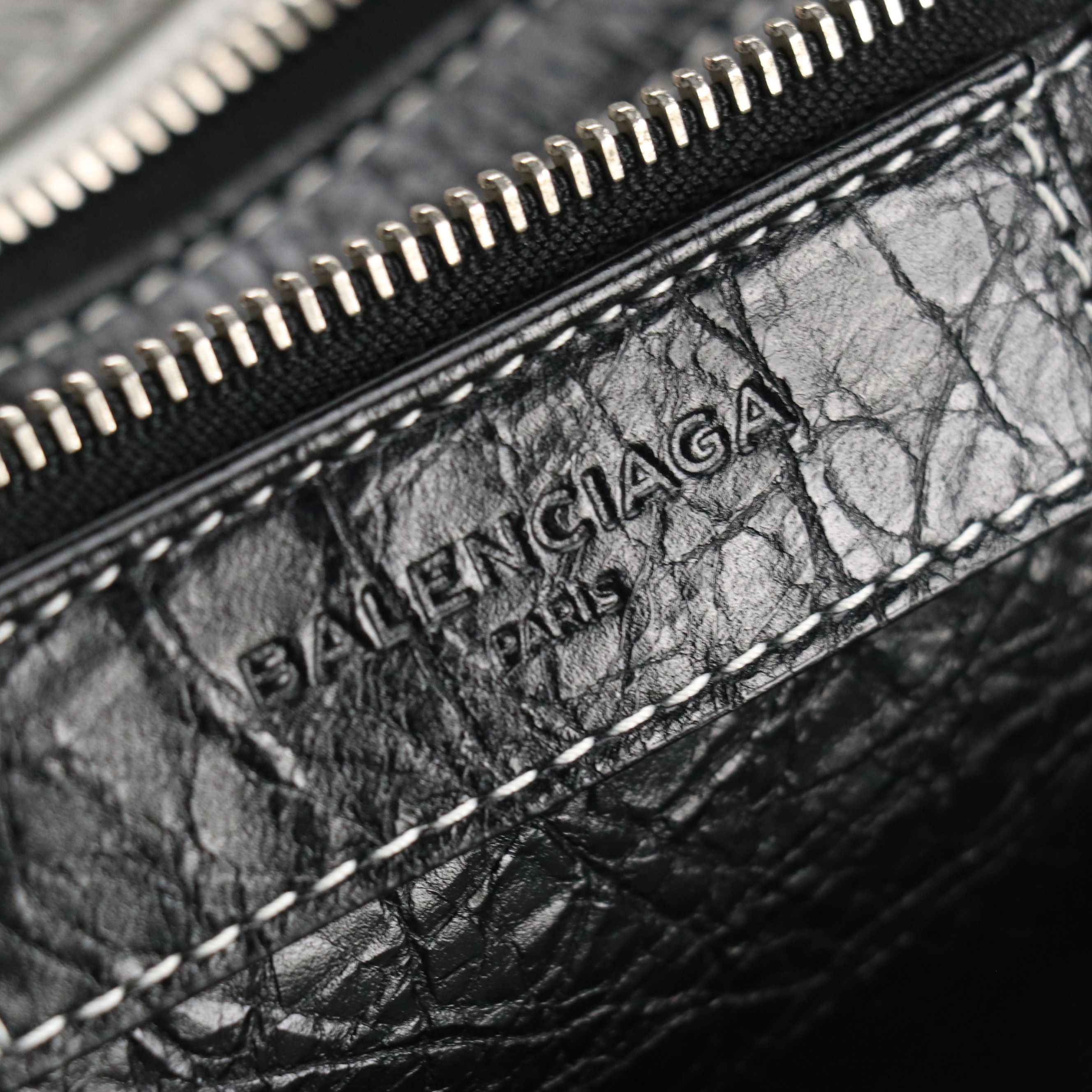 Balenciaga Bazar Shopper Tote in Black, Gray, White, and Blue Leather