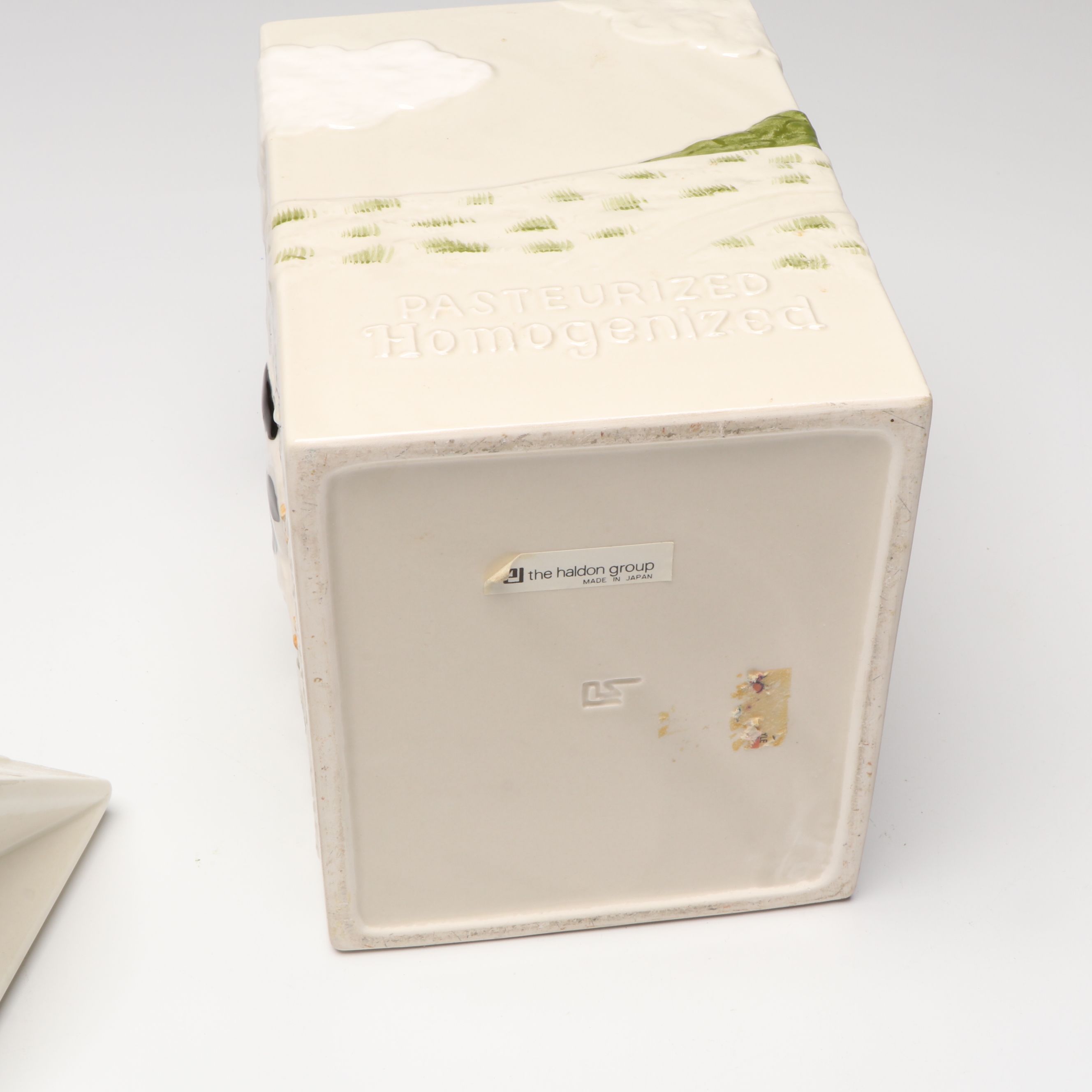 Lander, Fray & Clark Metal Coffee Mill with Novelty Milk Carton Cookie Jar