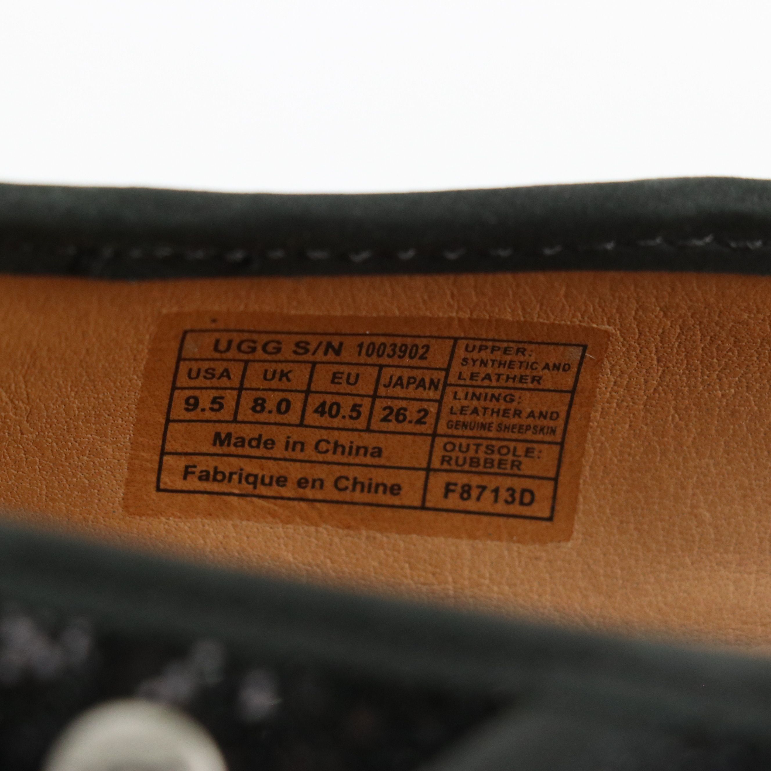 UGG Antora F8713D Glitter Ballet Flats with Shearling Detail