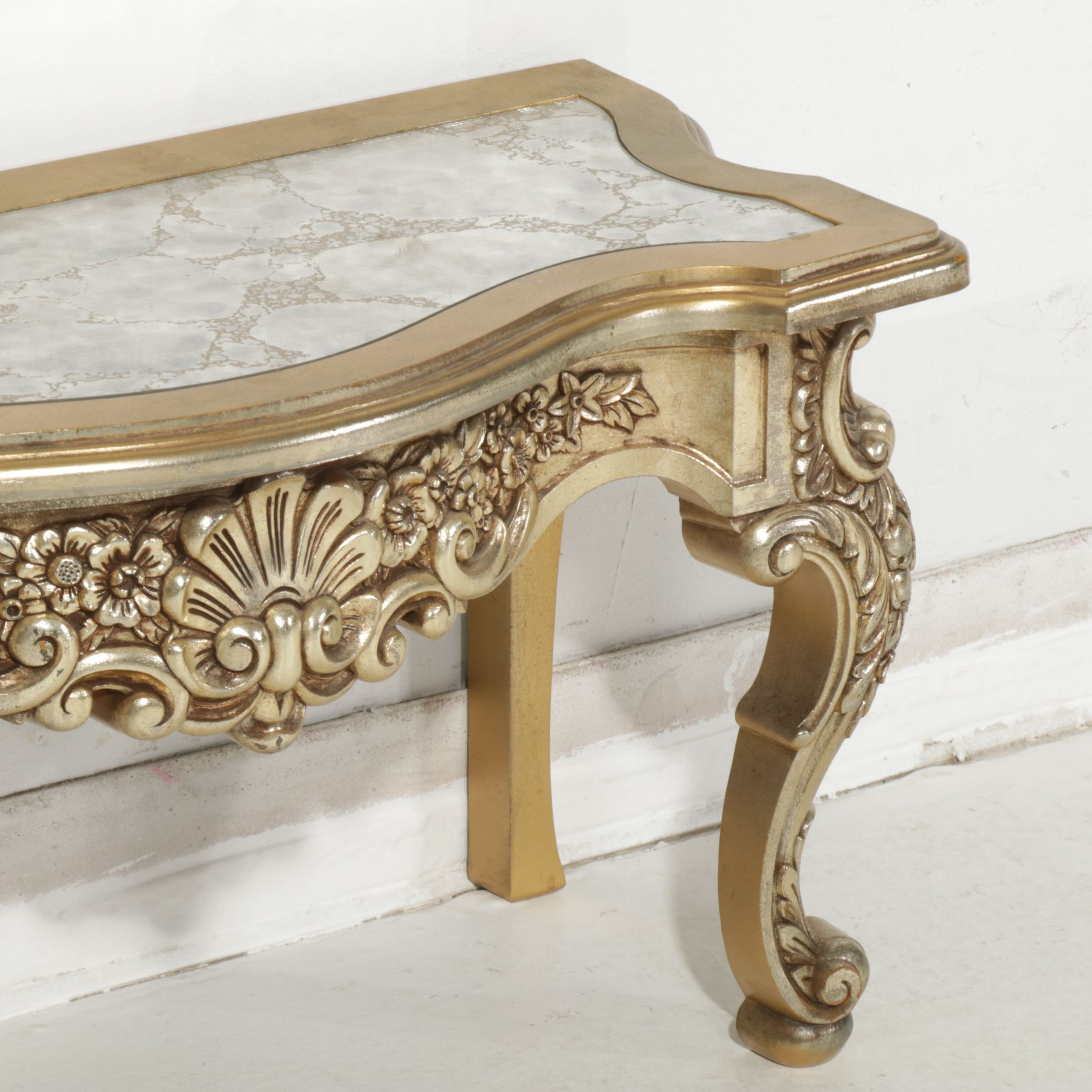 Baroque Style Pier Mirror and Table, Late 20th Century