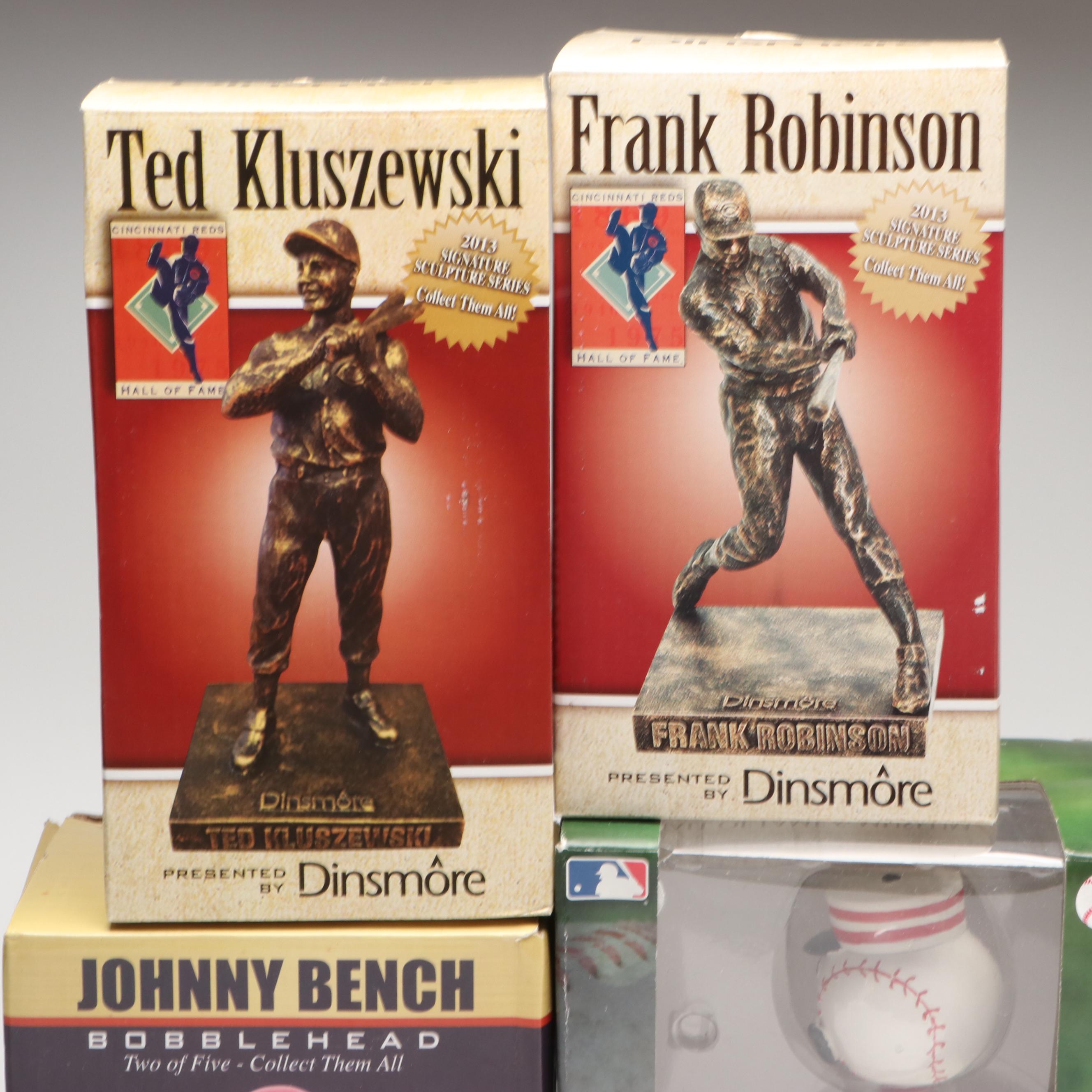 Donruss Ken Griffey Jr. Card and Bobblehead with More Cincinnati Reds Figurines