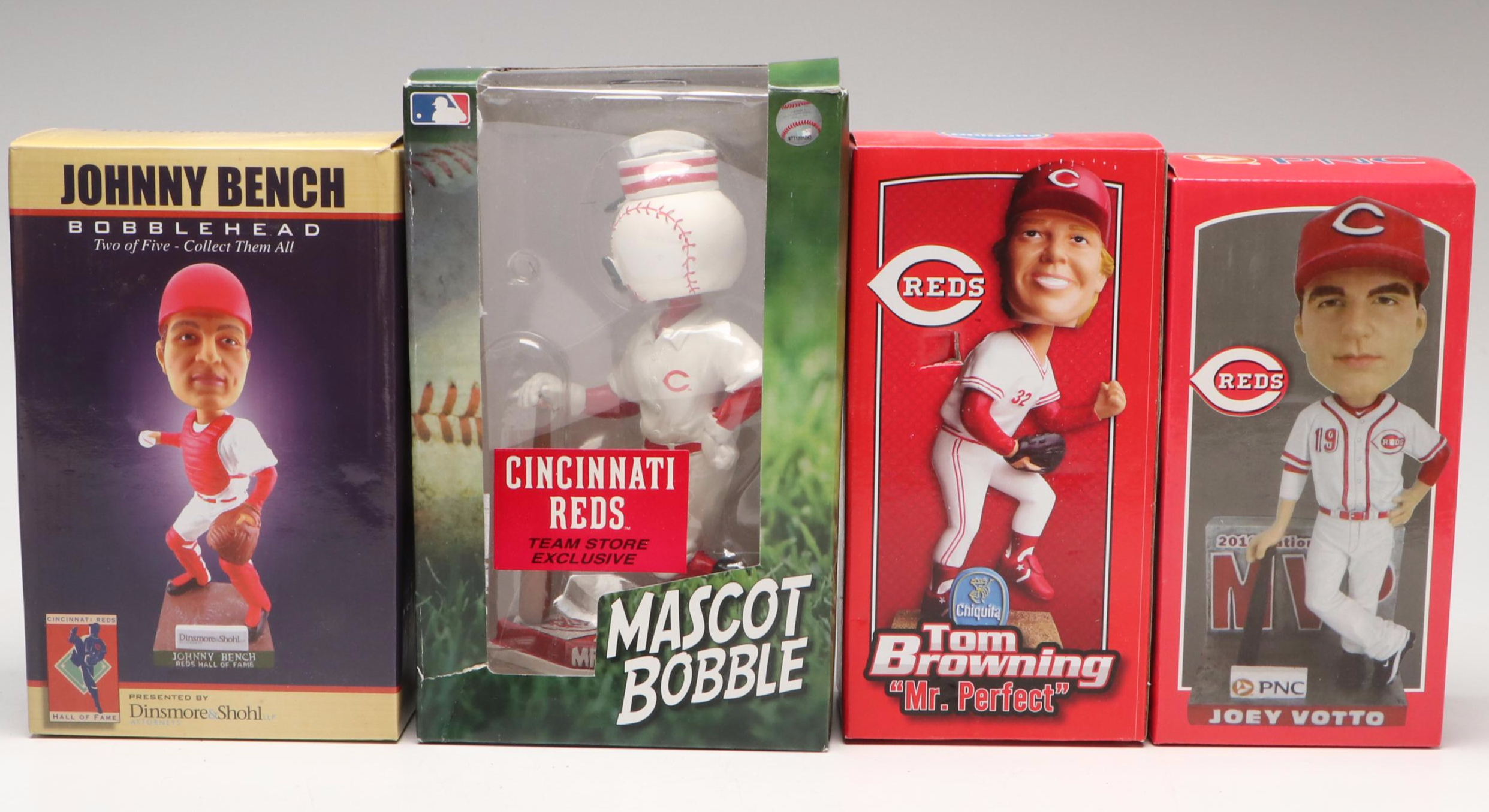 Donruss Ken Griffey Jr. Card and Bobblehead with More Cincinnati Reds Figurines
