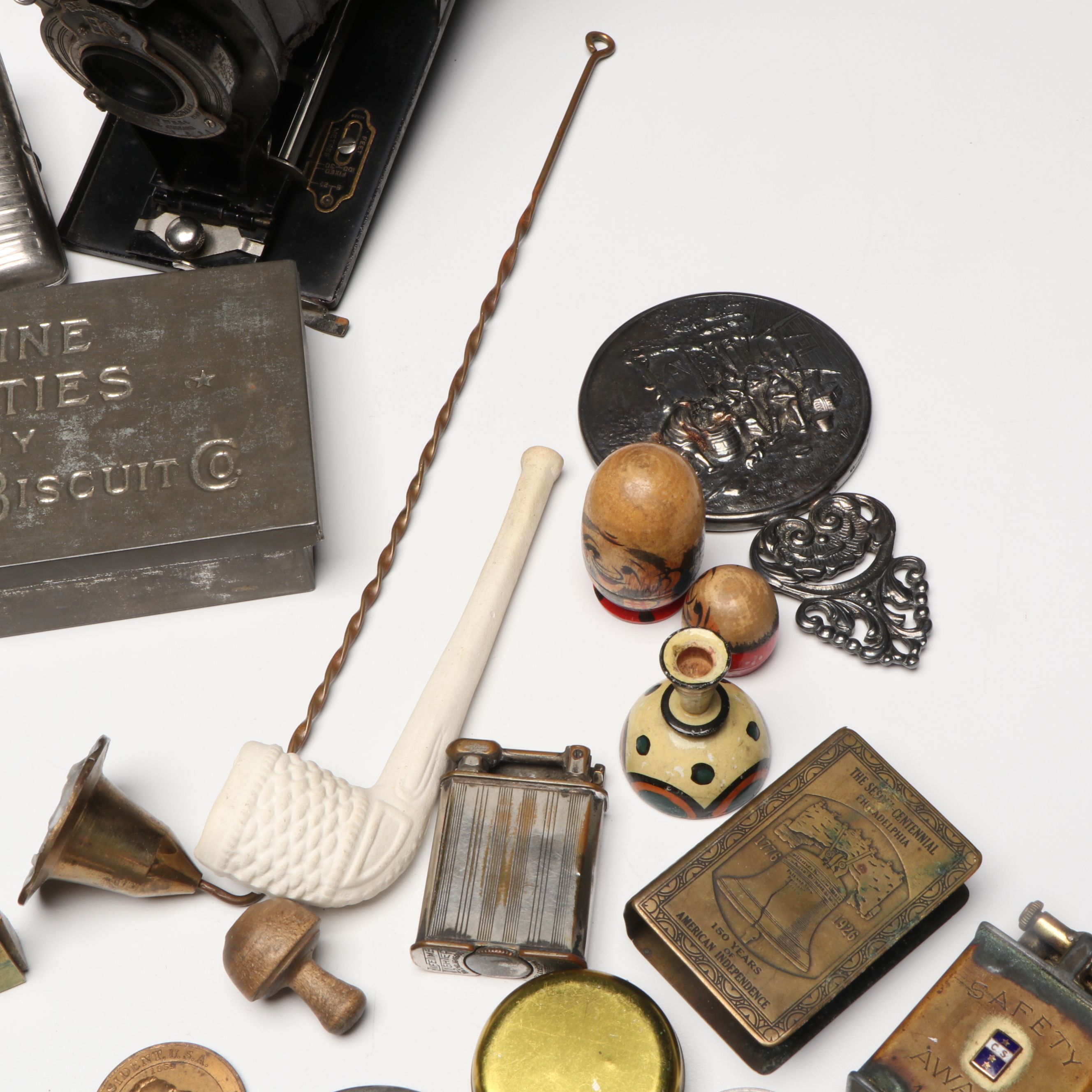 Kodak Brownie No. 2 with Lighters, Cigarette Case and More, Antique