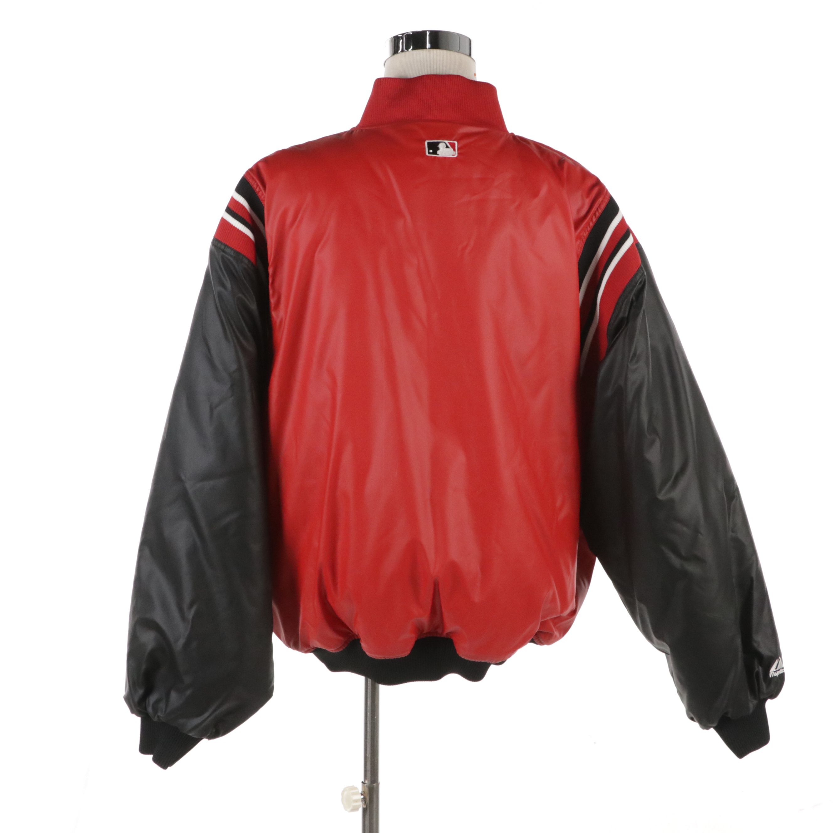 Men's Majestic MLB Cincinnati Reds Waxed Nylon Baseball Jacket