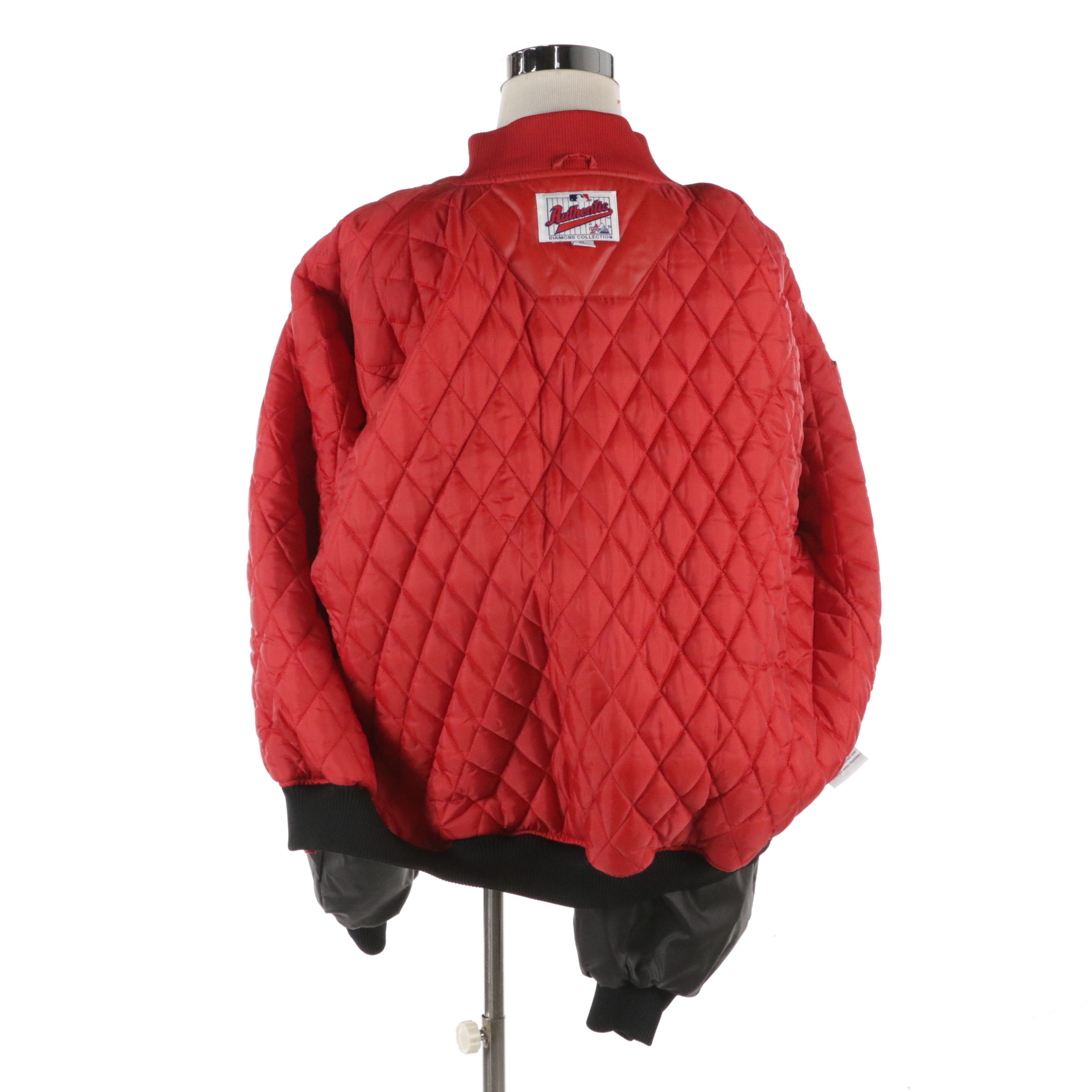 Men's Majestic MLB Cincinnati Reds Waxed Nylon Baseball Jacket