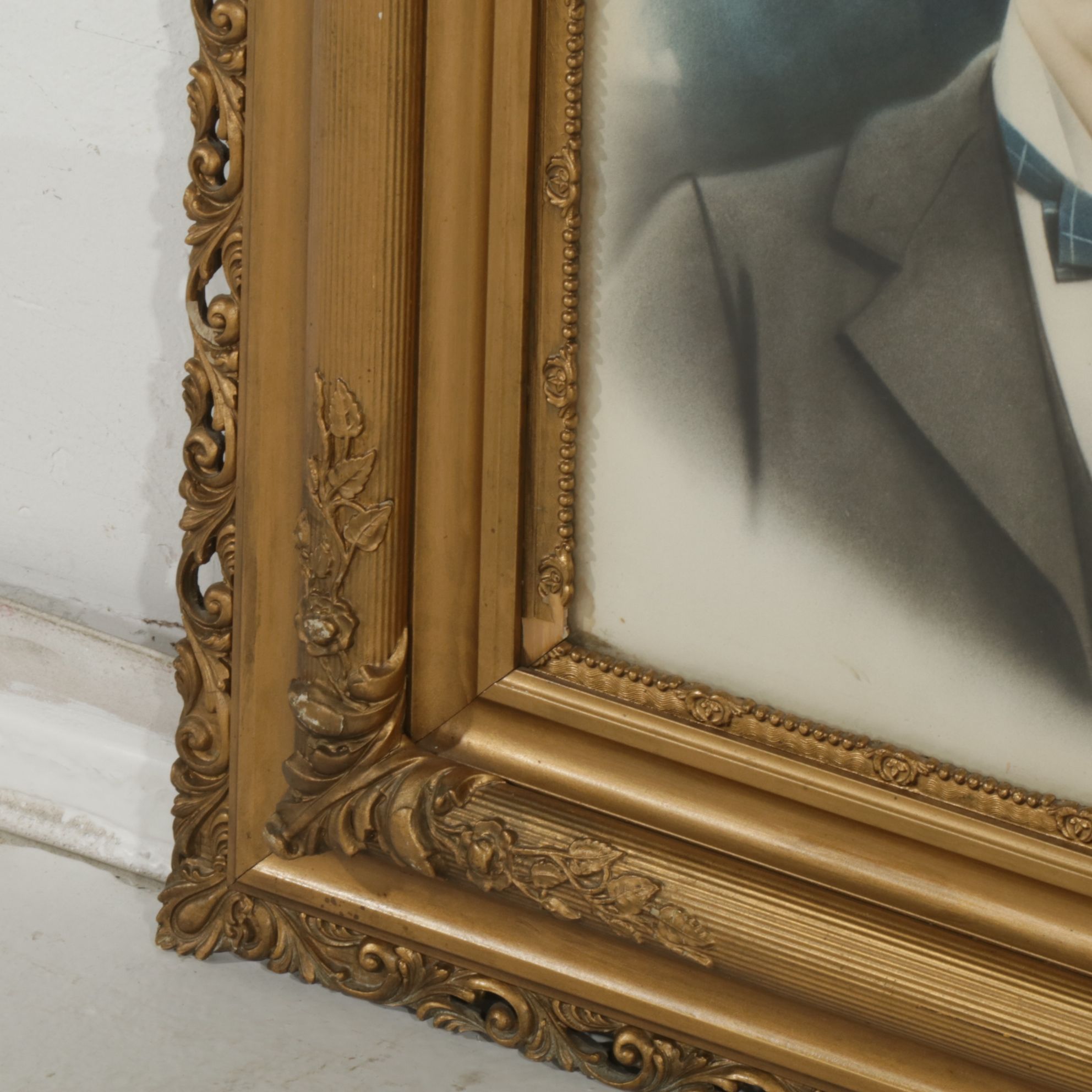 Crayon Portrait of Man, Early 20th Century